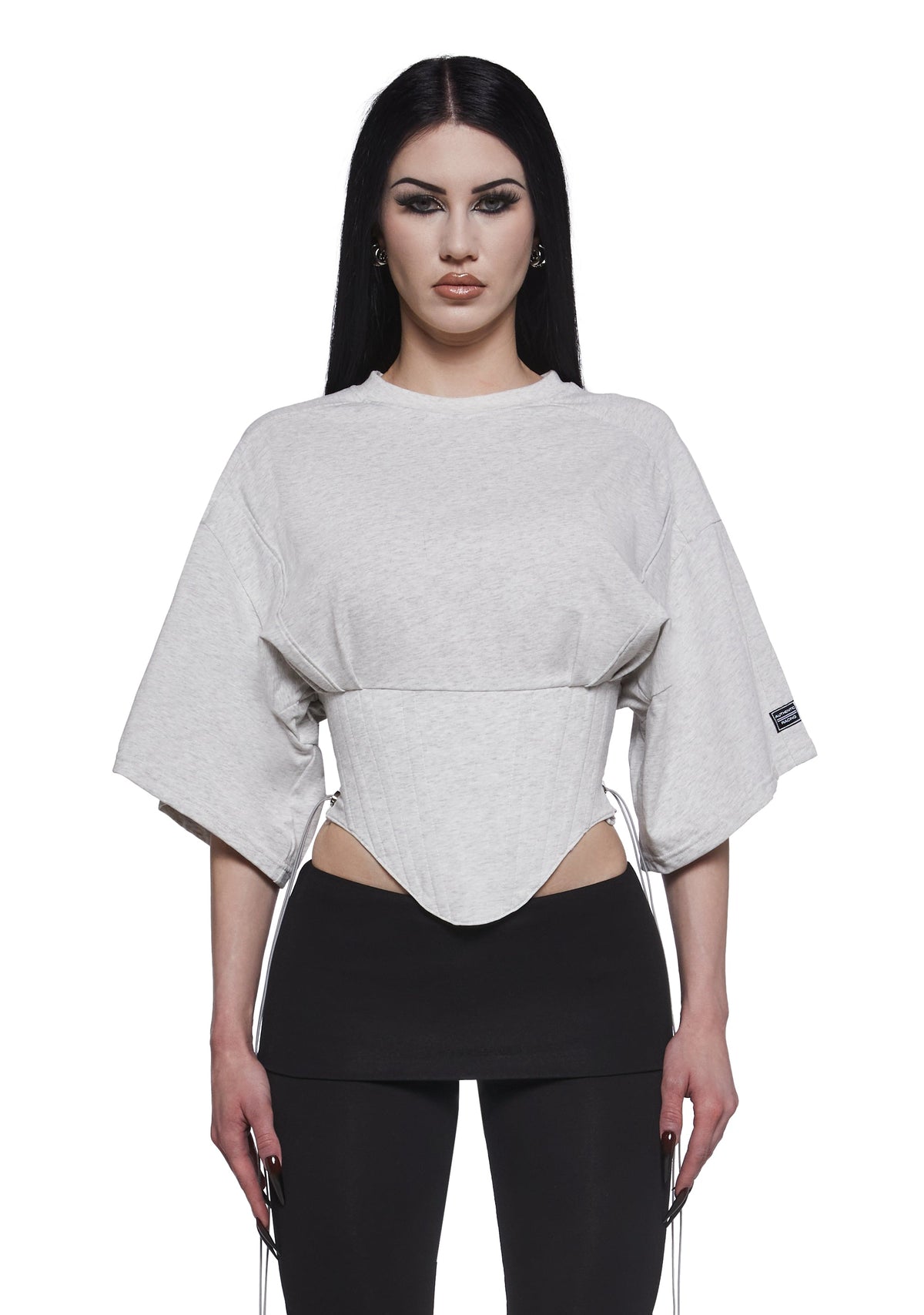 Team Player Corset T-Shirt - Gray