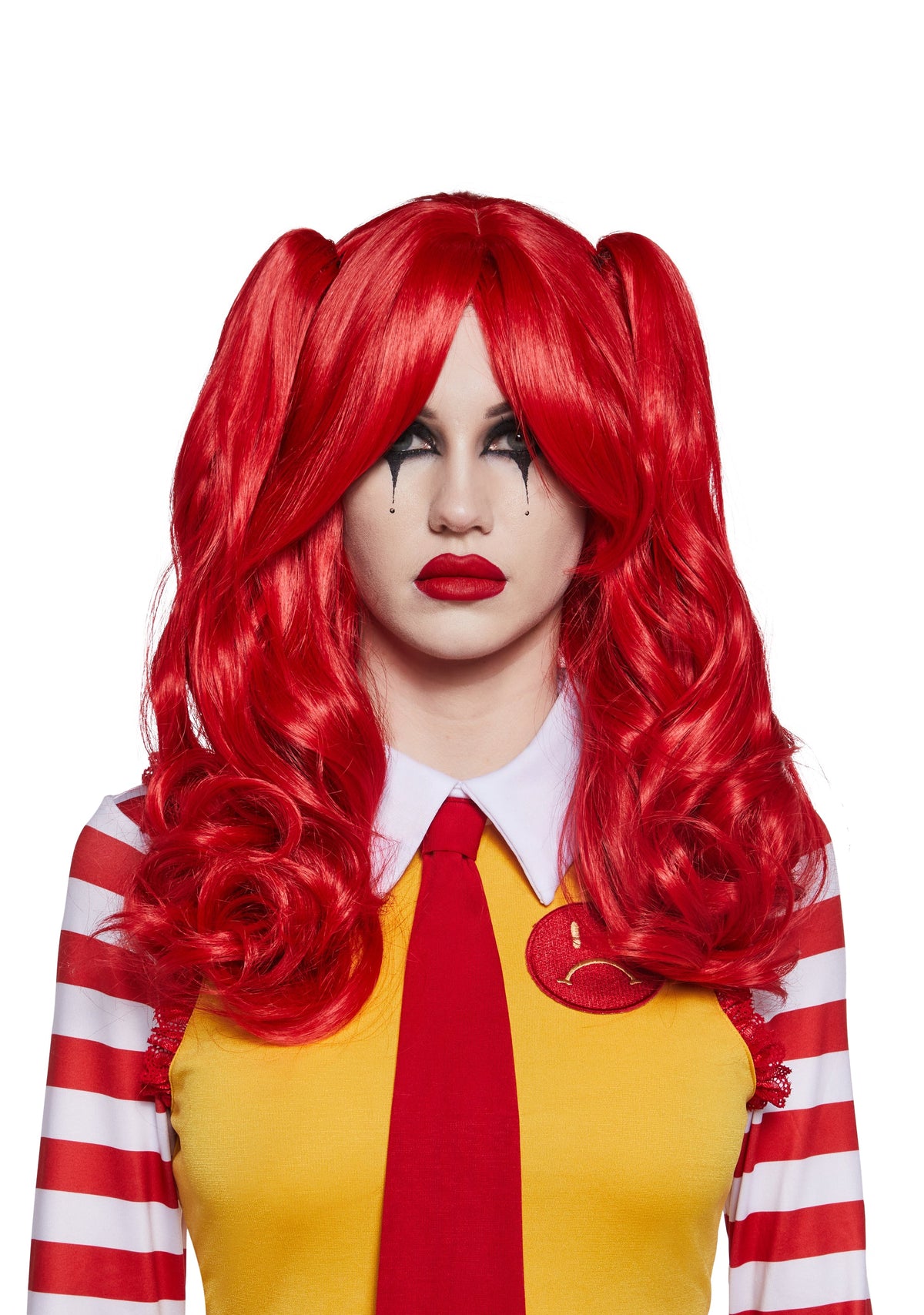 Fast Food Clown Costume and Wig Set