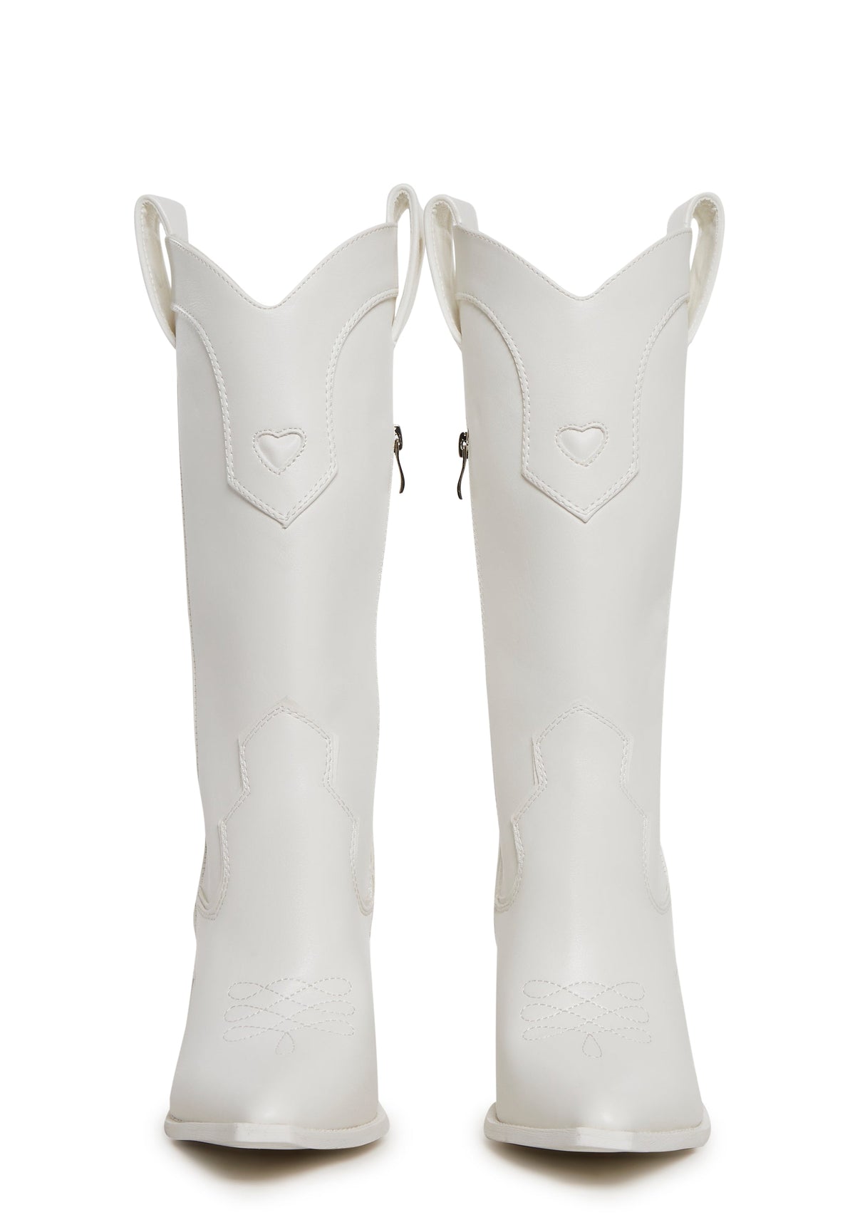 Basic Present Perfect Cowboy Boots - White