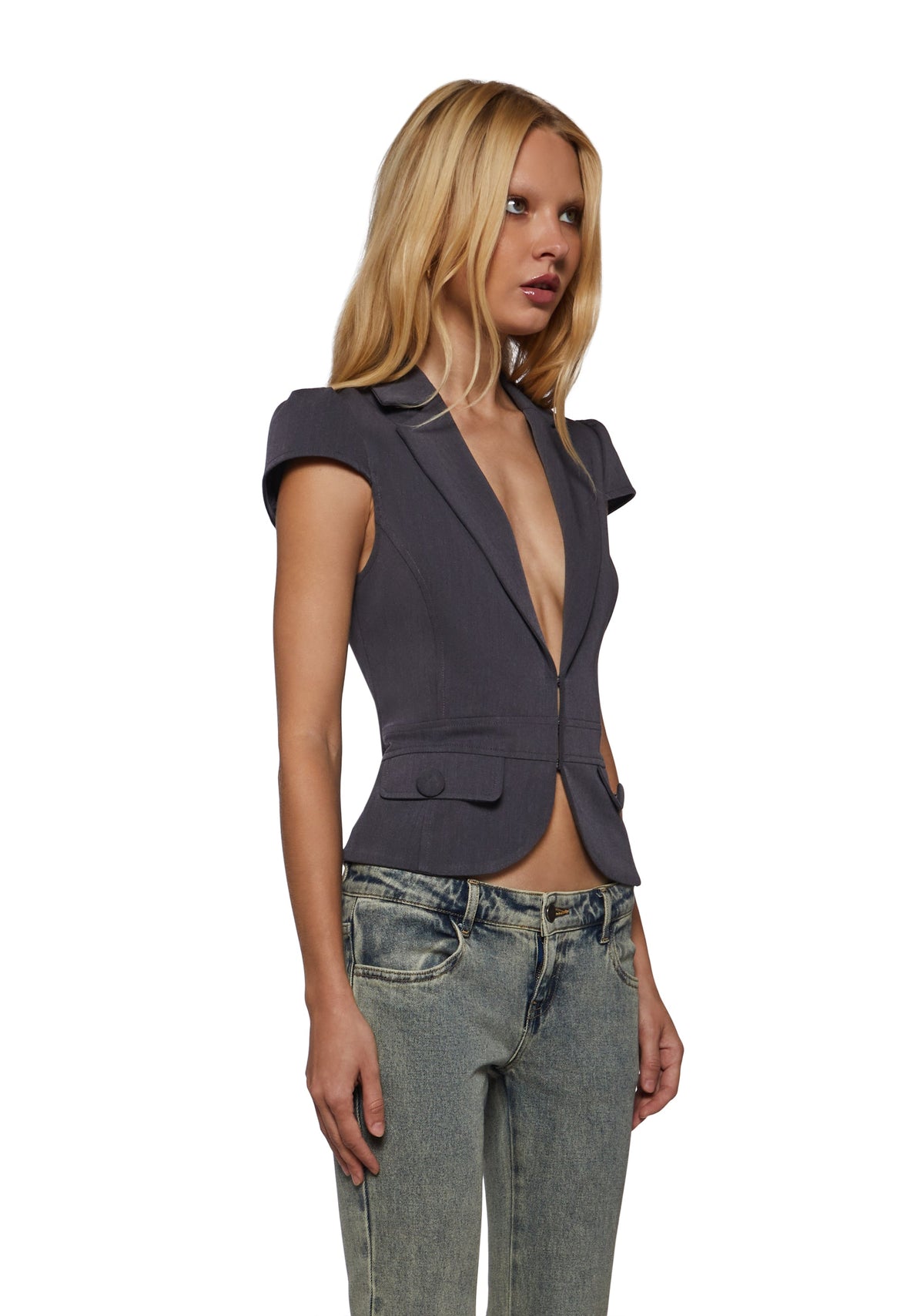 Cleo Tailored Short Sleeve Blazer