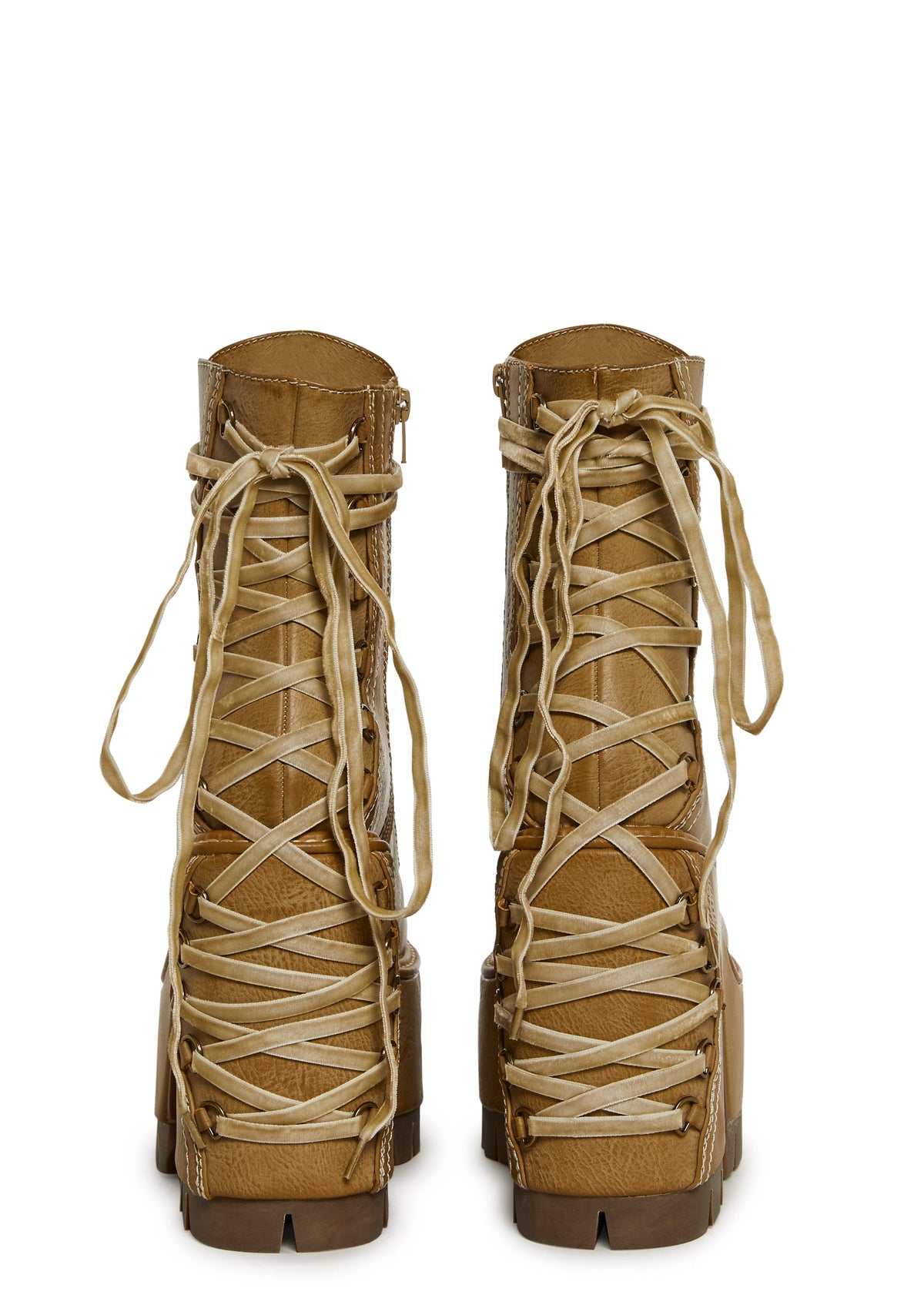 Woodland Lucid Dream Corset Boots - Off White