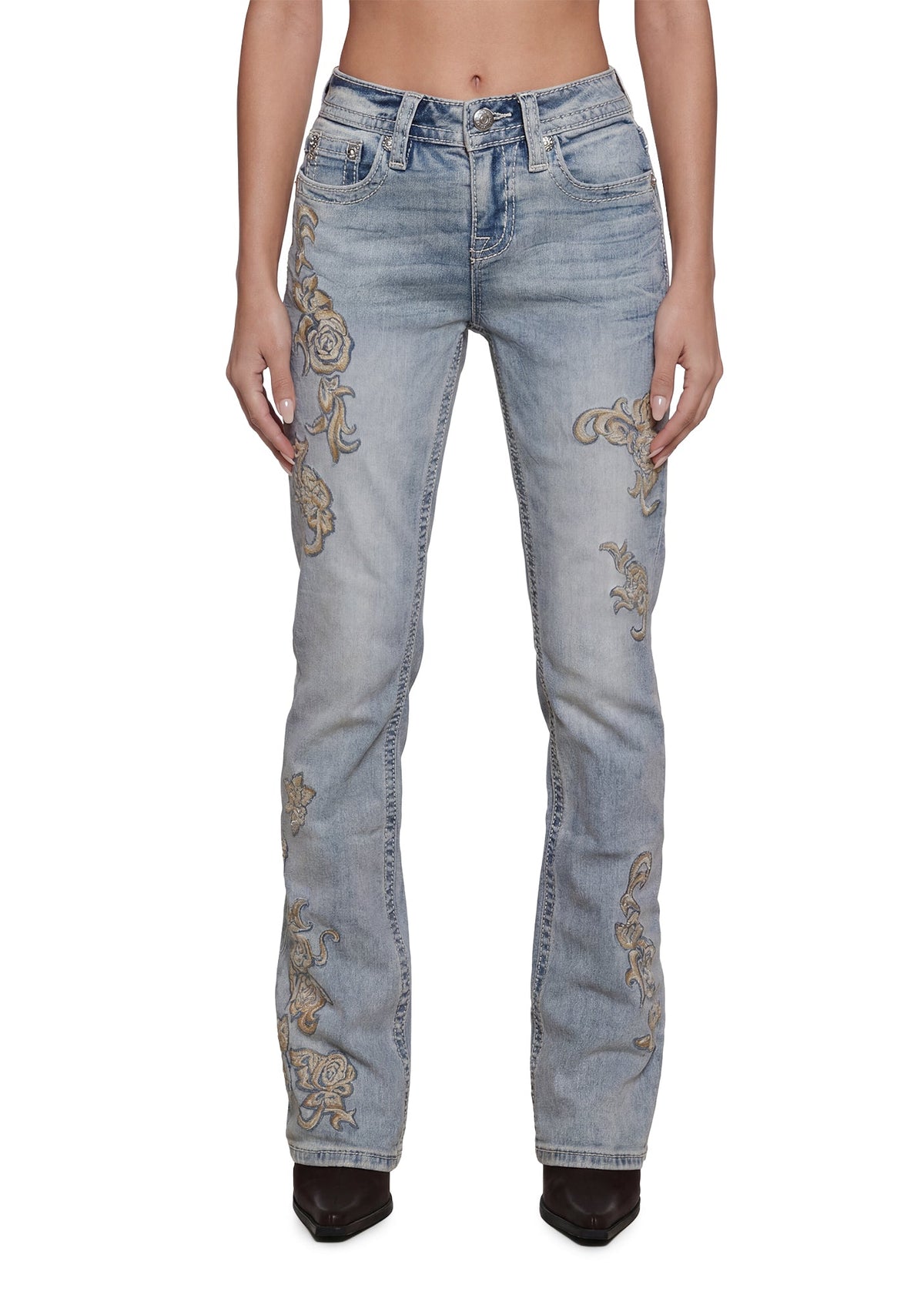 Anora Floral Flare Jeans 32"