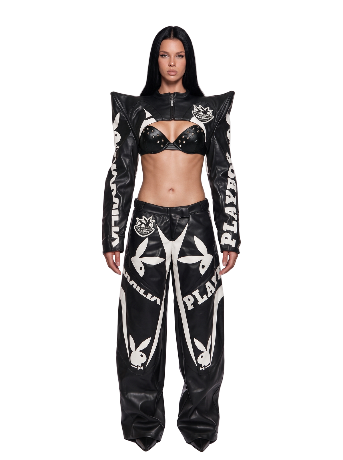 Playboy Moto Pants - Black