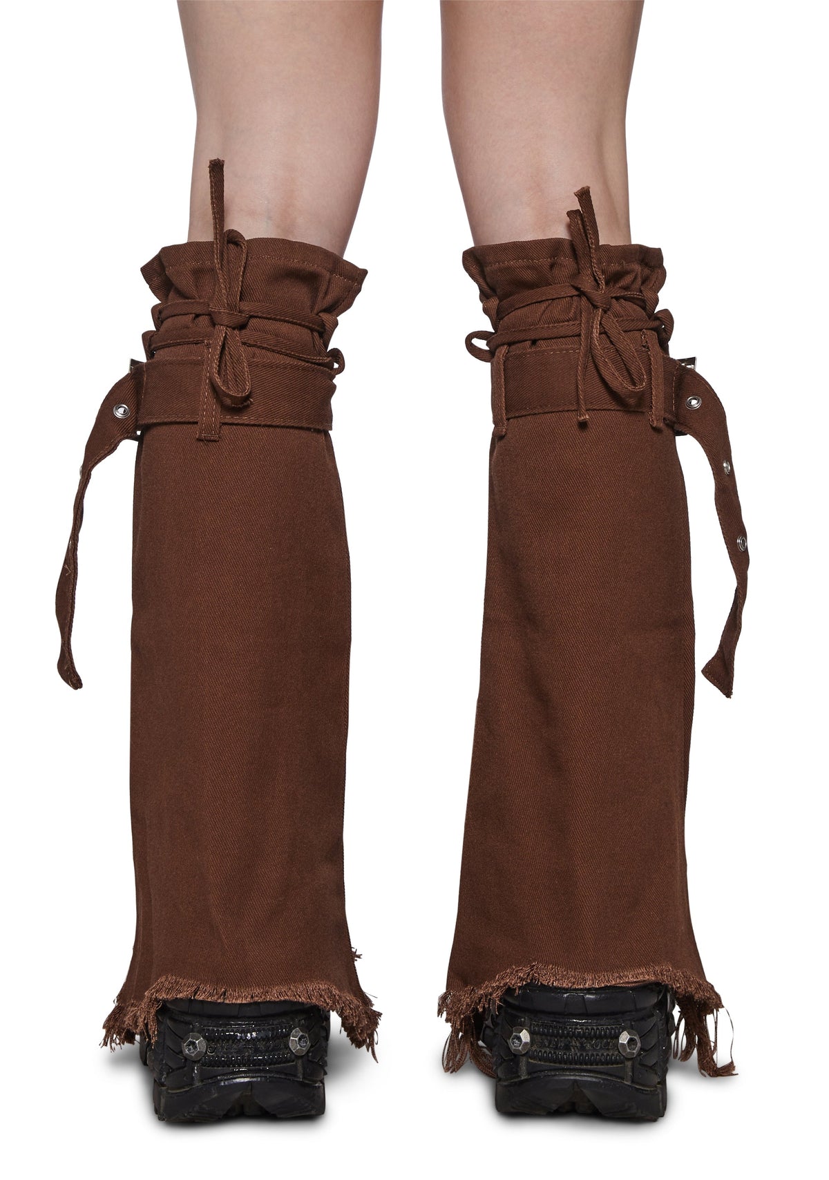 Buckled Leg Warmers - Brown