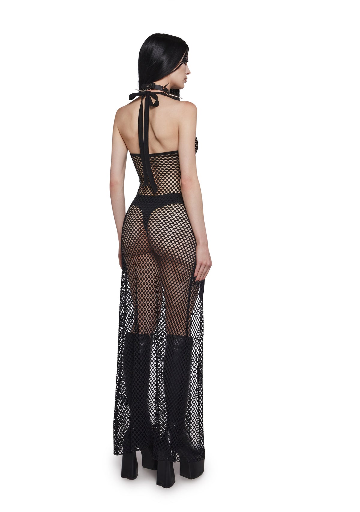 Romantic Rebel Maxi Dress - Fishnet