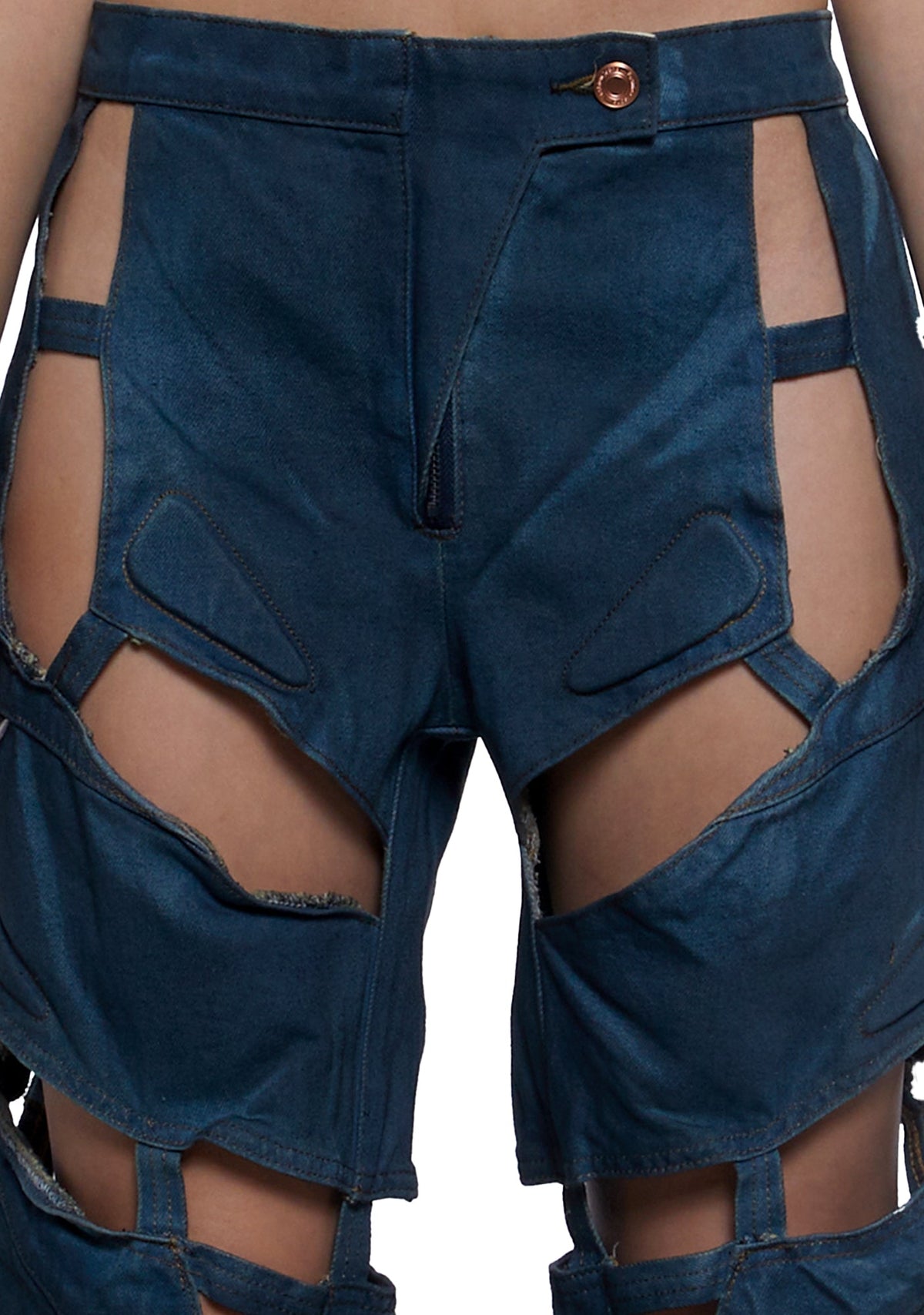 Moto Denim Floating Pants - Indigo