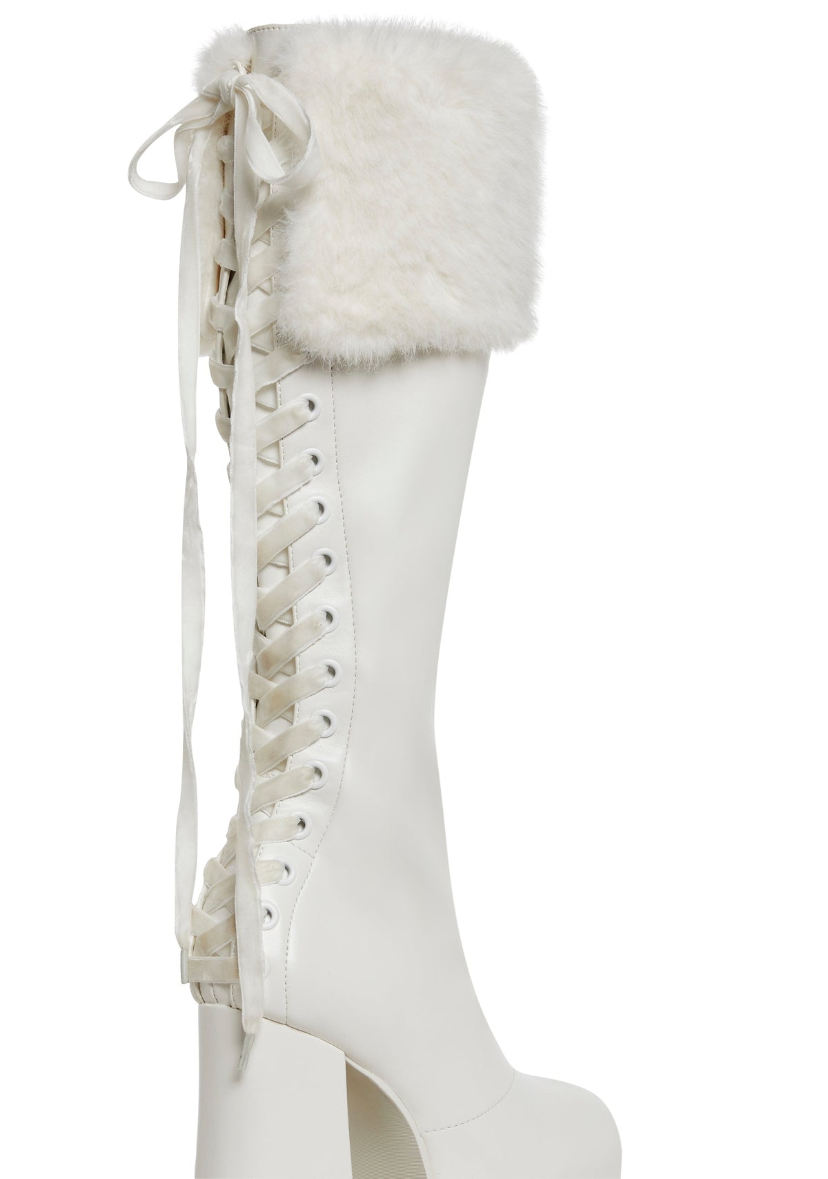 Sweetest Wishes Platform Boots - White