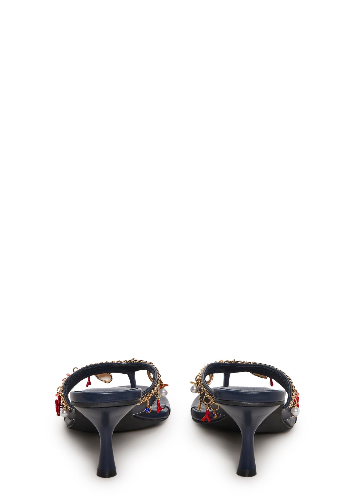 Mila Nautical Charm Thong Sandal - Navy