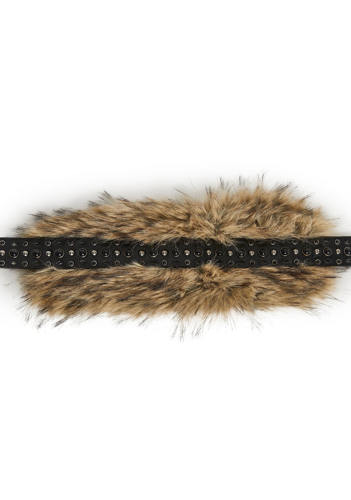 Rodeo Studded Belt with Fur