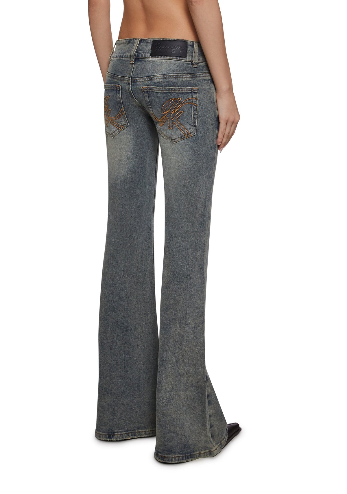 Devon Side Belt Low Rise Jeans