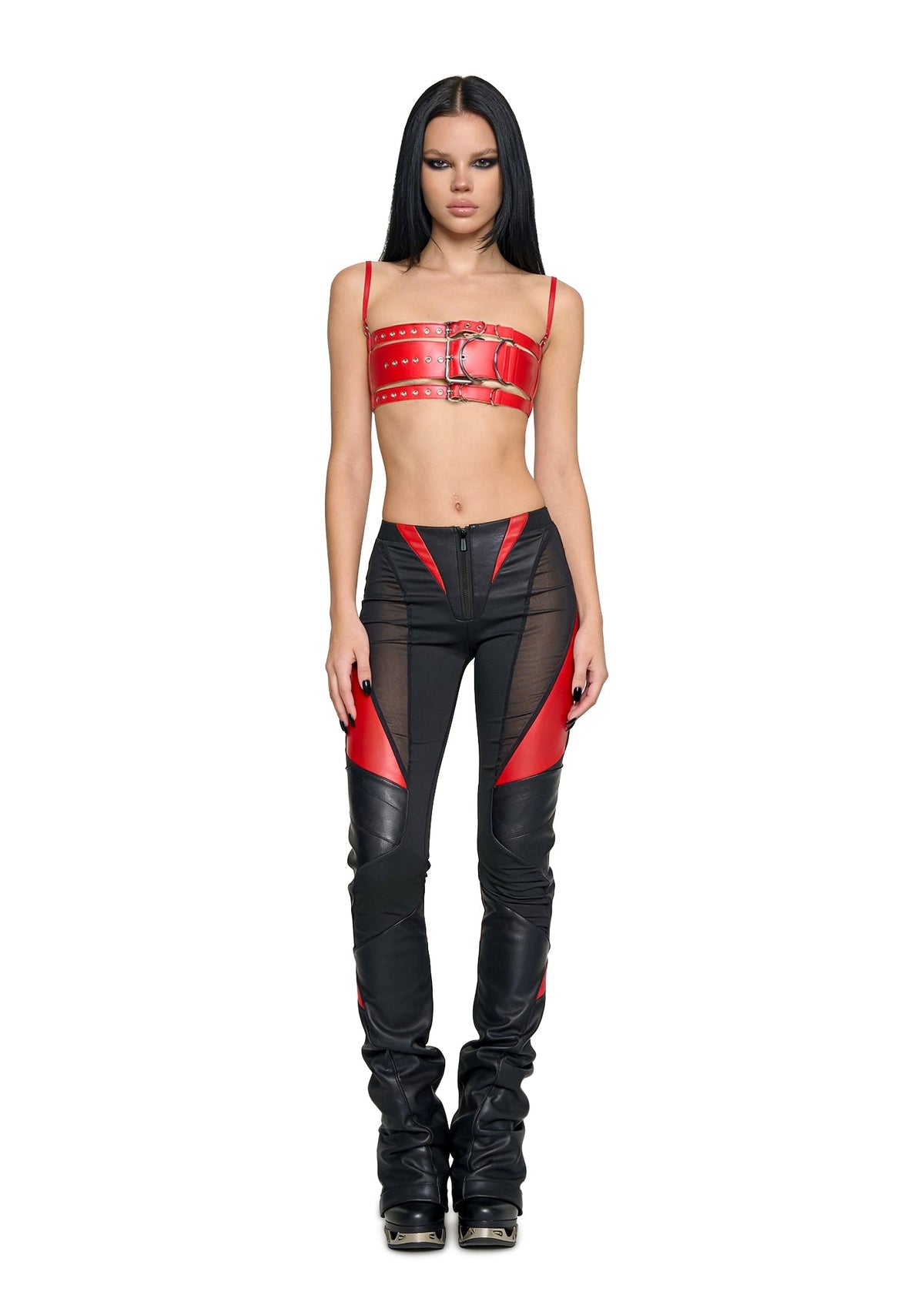 Moto Mesh Pants - Red