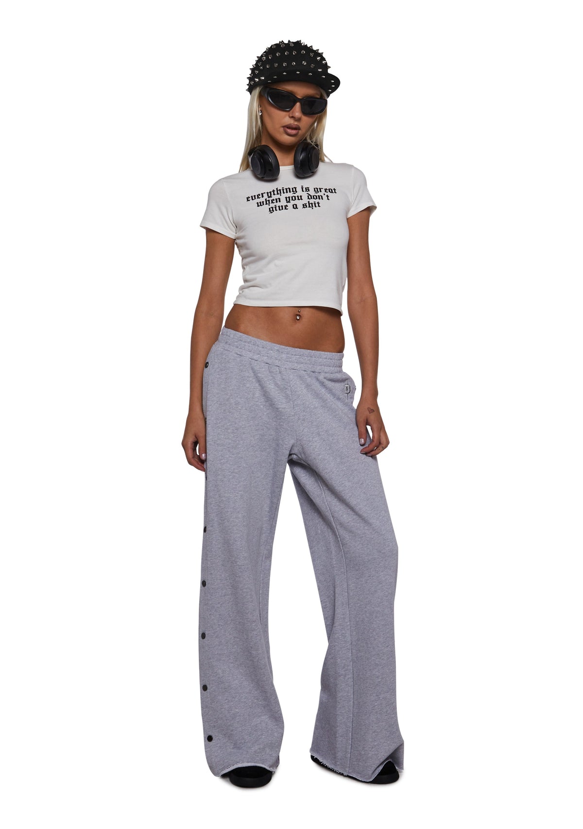 Ego Washed Boyfriend Sweatpants - Gray