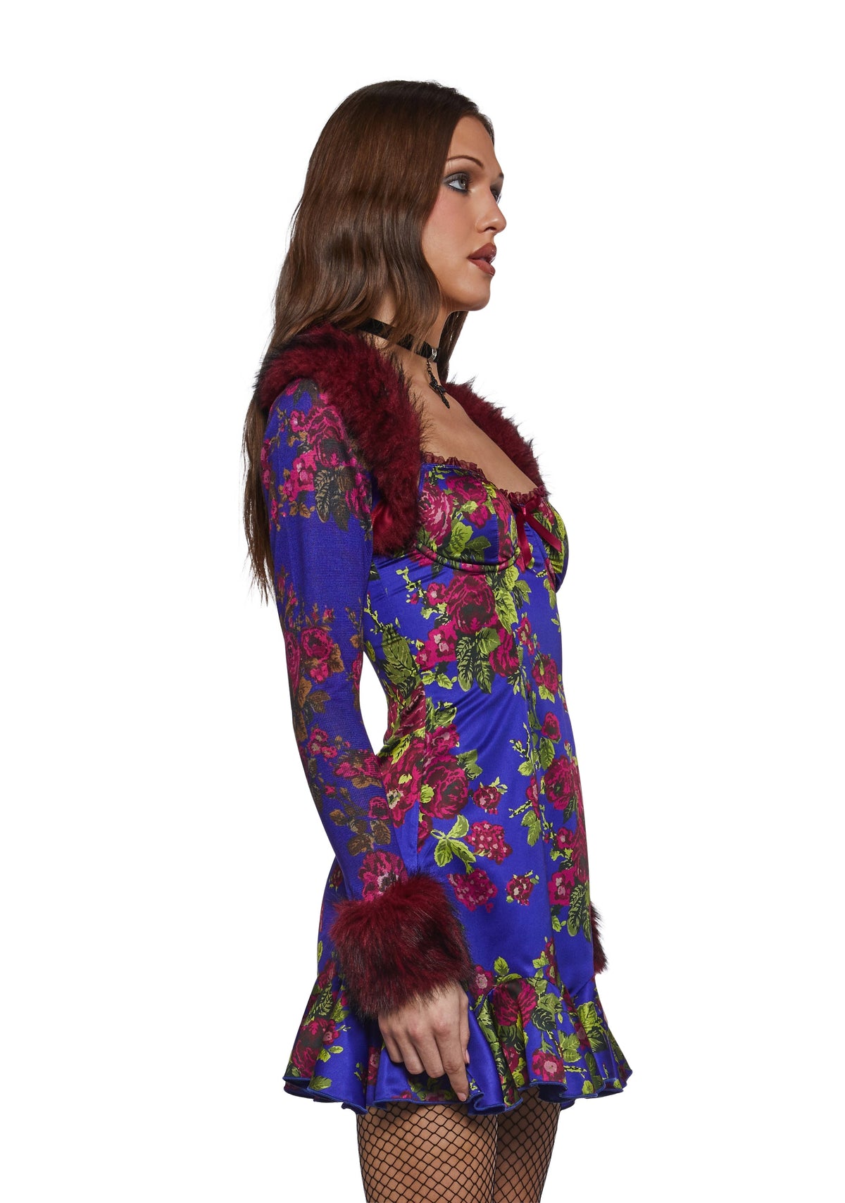 Floral Velvet Shrug