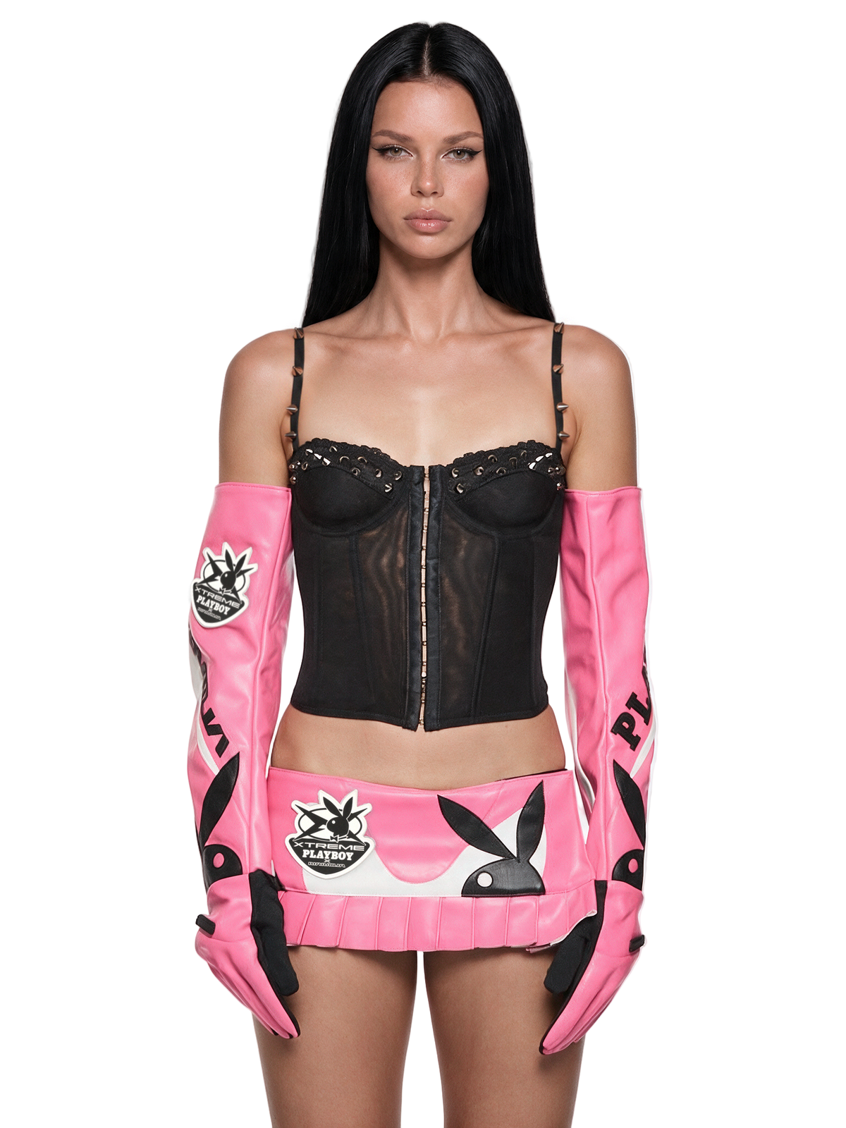 Playboy Moto Gloves - Pink