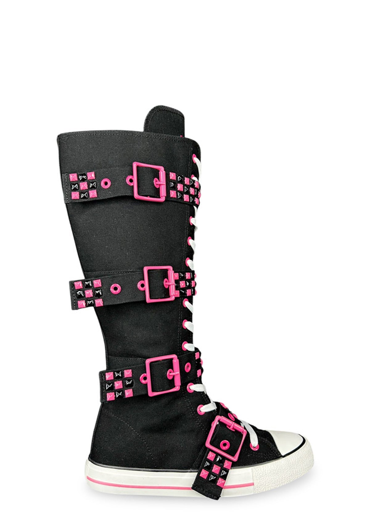 Rawr XD Stud Knee High Sneakers - Pink