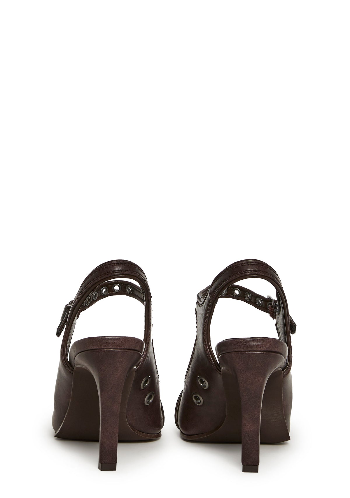 Fame Lane Pointed Toe Heels - Brown