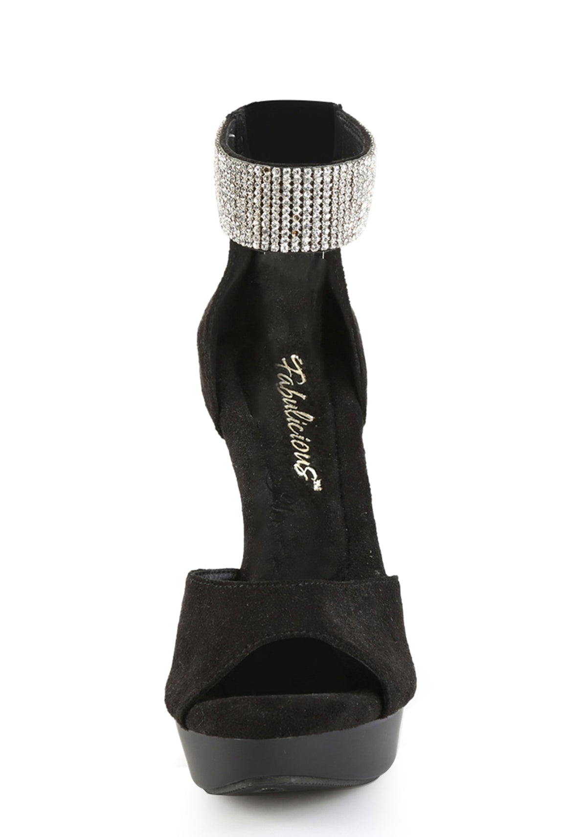 Cocktail-525  Rhinestone Ankle Strap Platform Heels