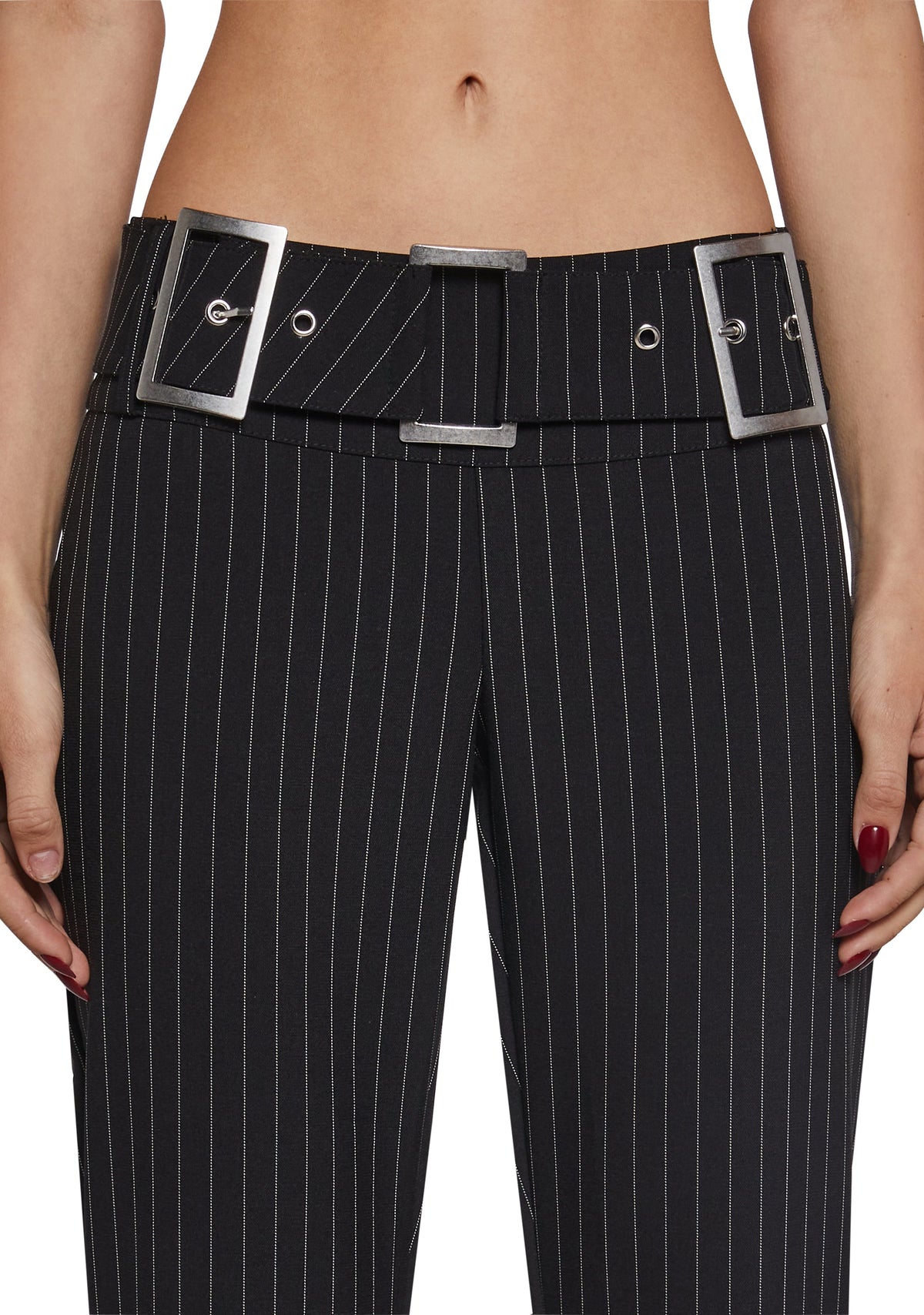 Pinstripe Low Rise Slacks