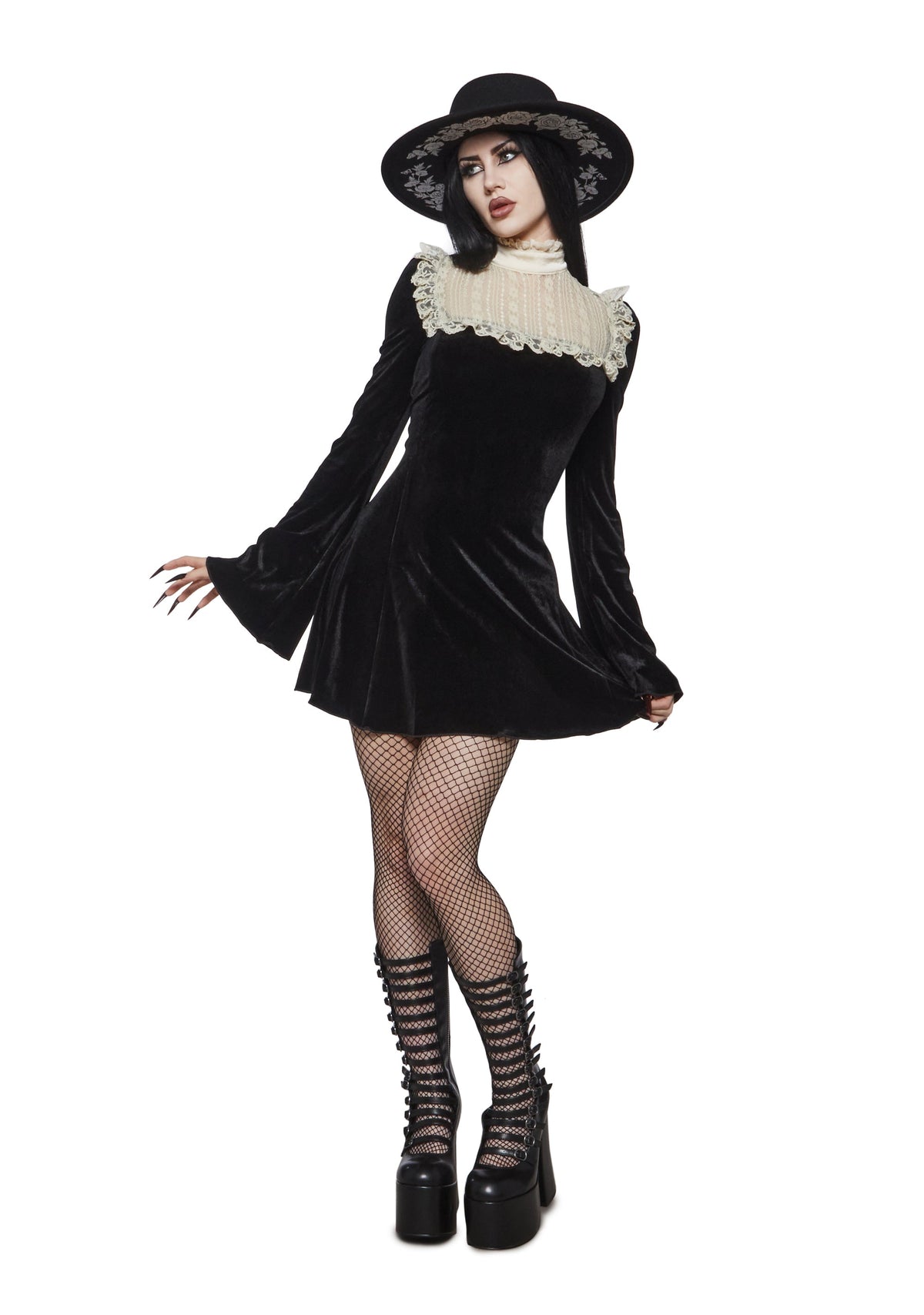 Ivy Lace Long Sleeve Mini Dress