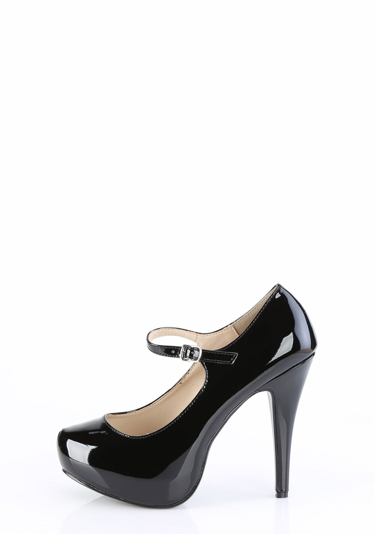 Chloe-02 Platform Mary Jane Pumps-Black