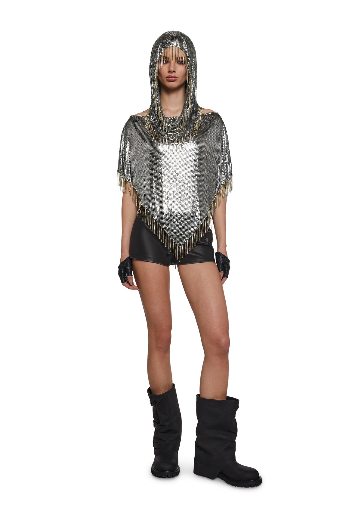 Femme Métal Poncho