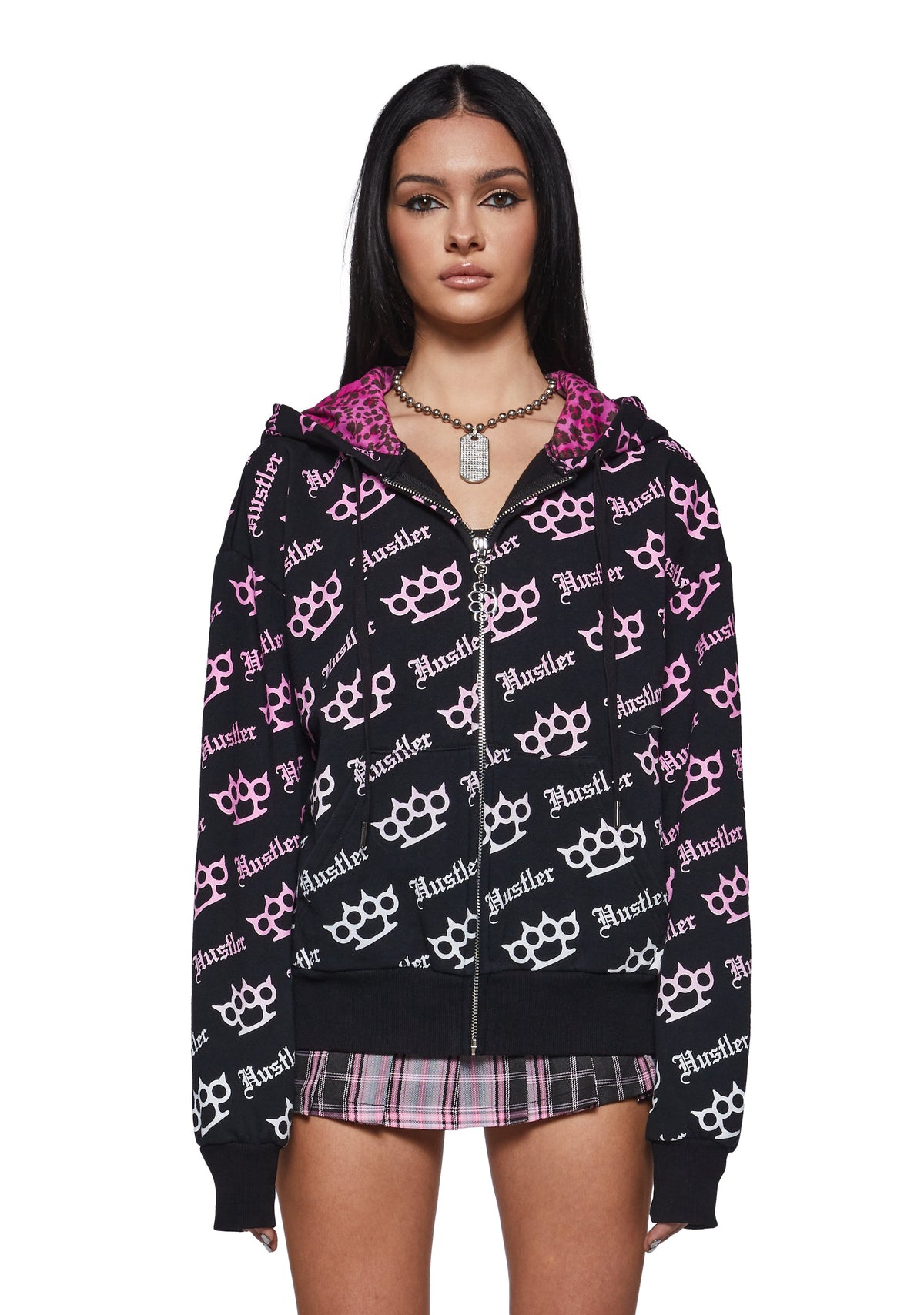 Oversized Claw Knuckle Logo Hoodie