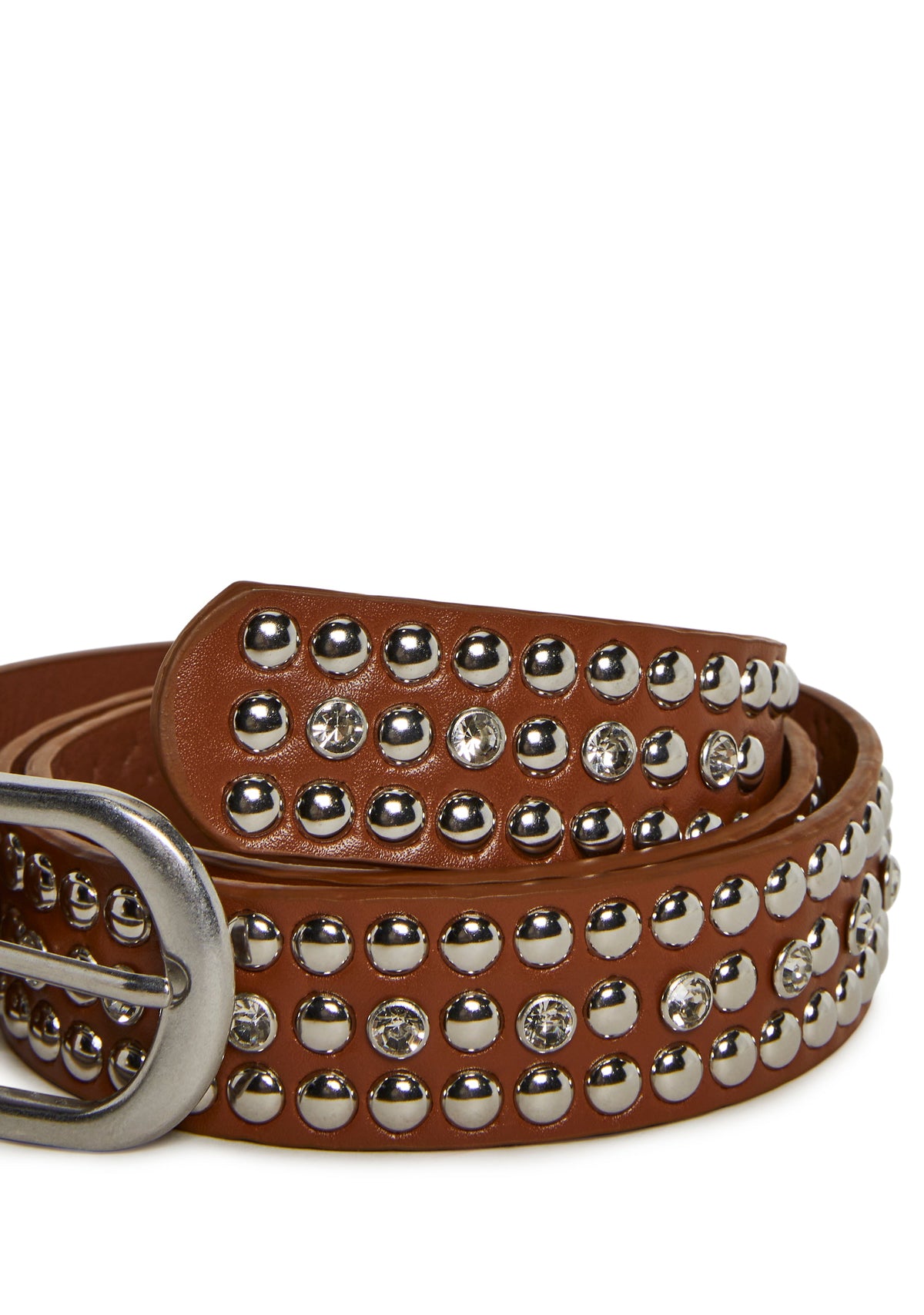 Music Choice Studded Belt - Brown