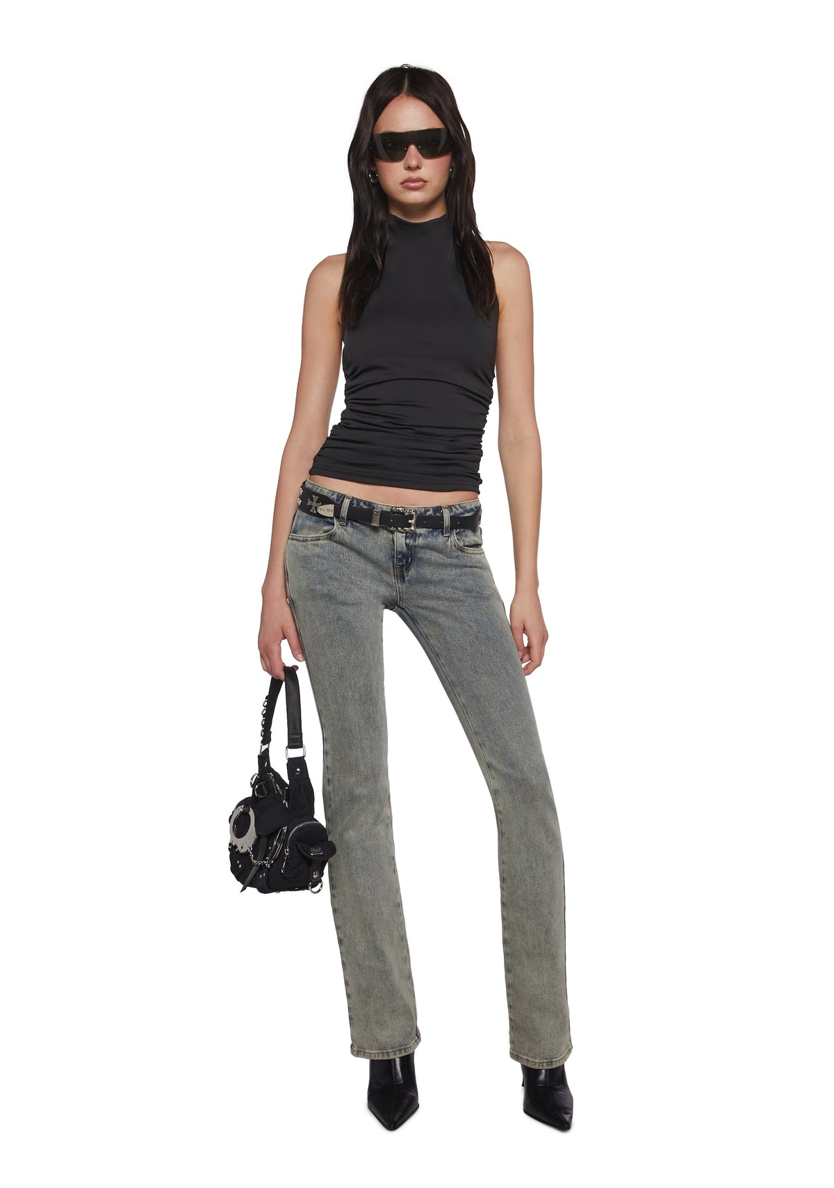 Cool Points Open Back Top - Black