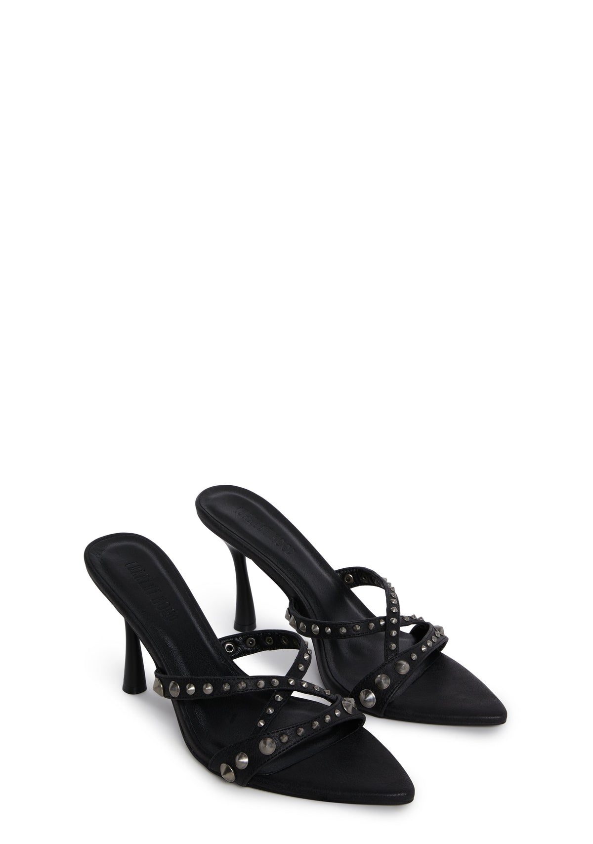Total Perks Studded Mules - Black