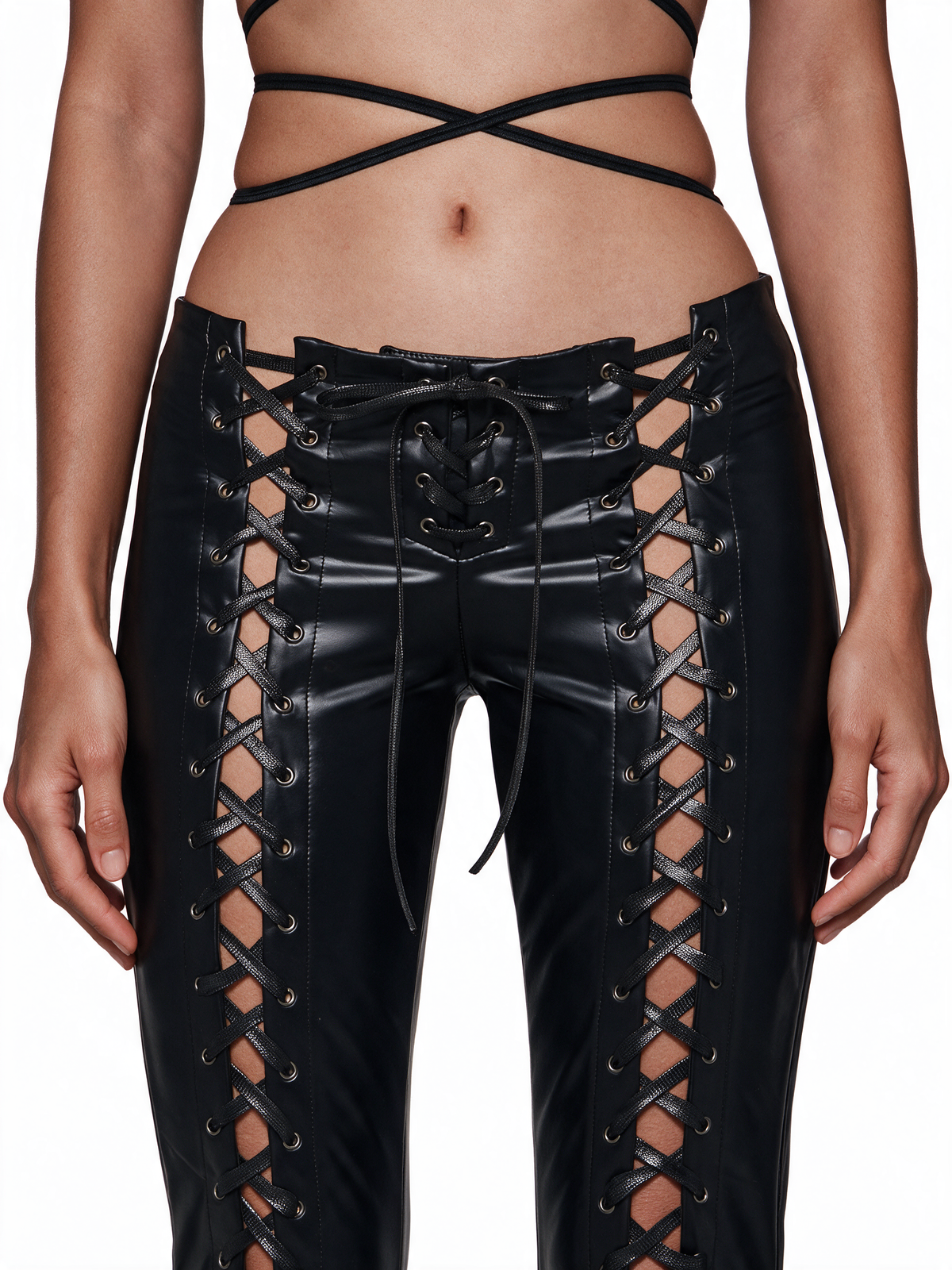 Overprotected Lace Up Bootcut Pants