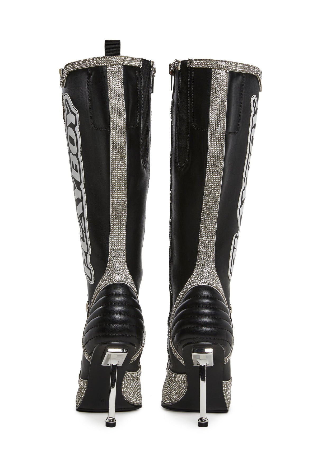 Revved Up Ready Moto Boots - Rhinestone