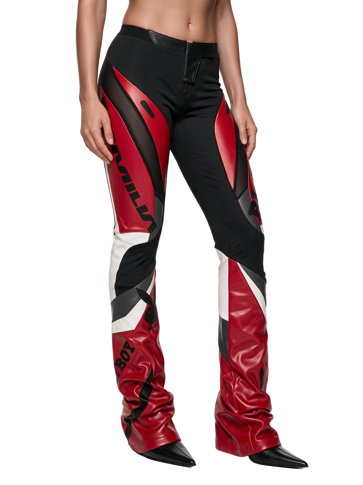 Playboy Moto Mesh Pants - Red