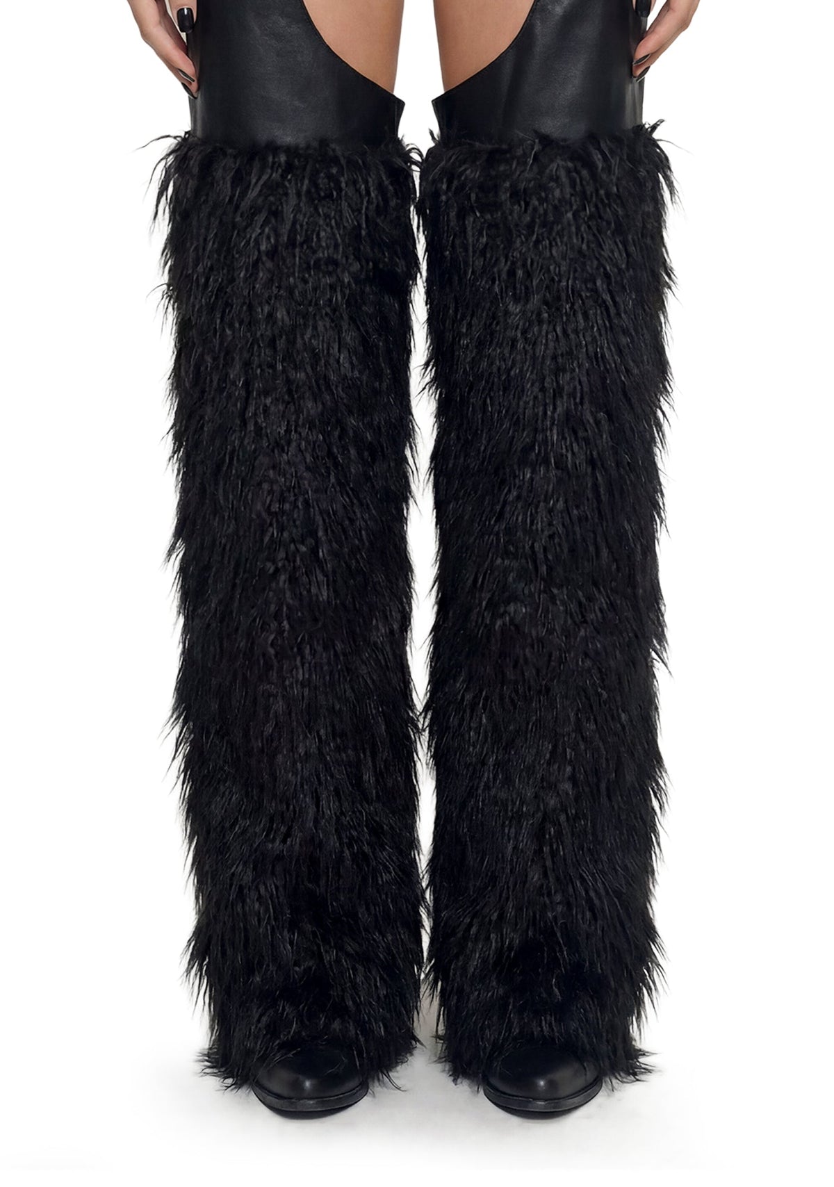 Faux Fur Chaps - Black