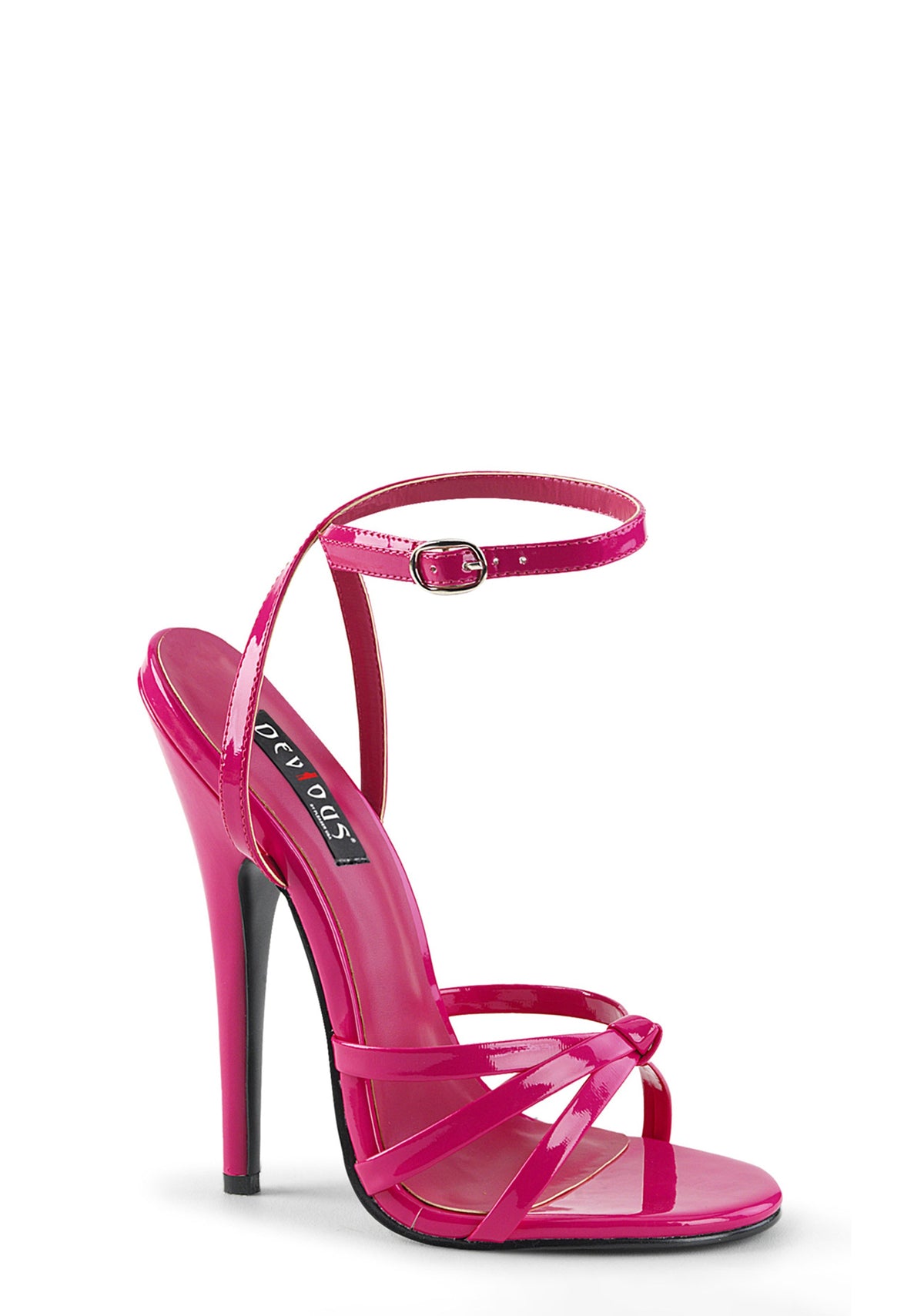 Domina-108 Strappy Ankle Wrap Sandals-Hot Pink