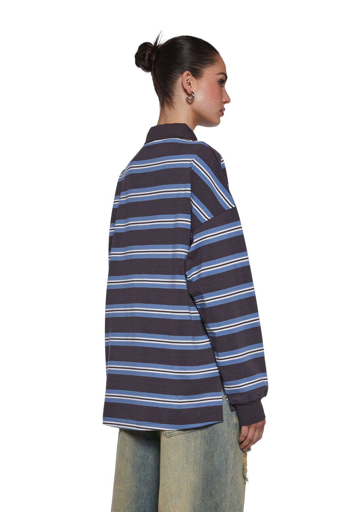 Status Update Oversized Rugby Top