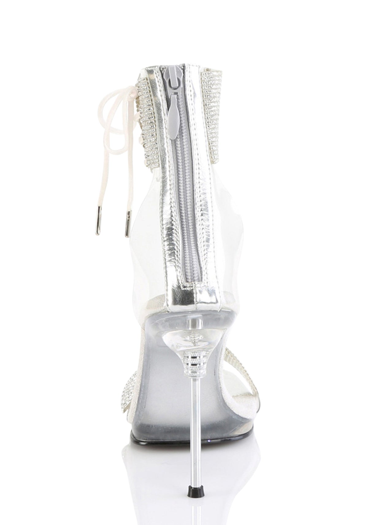 Chic-47 Platform Rhinestone Sandals-Silver