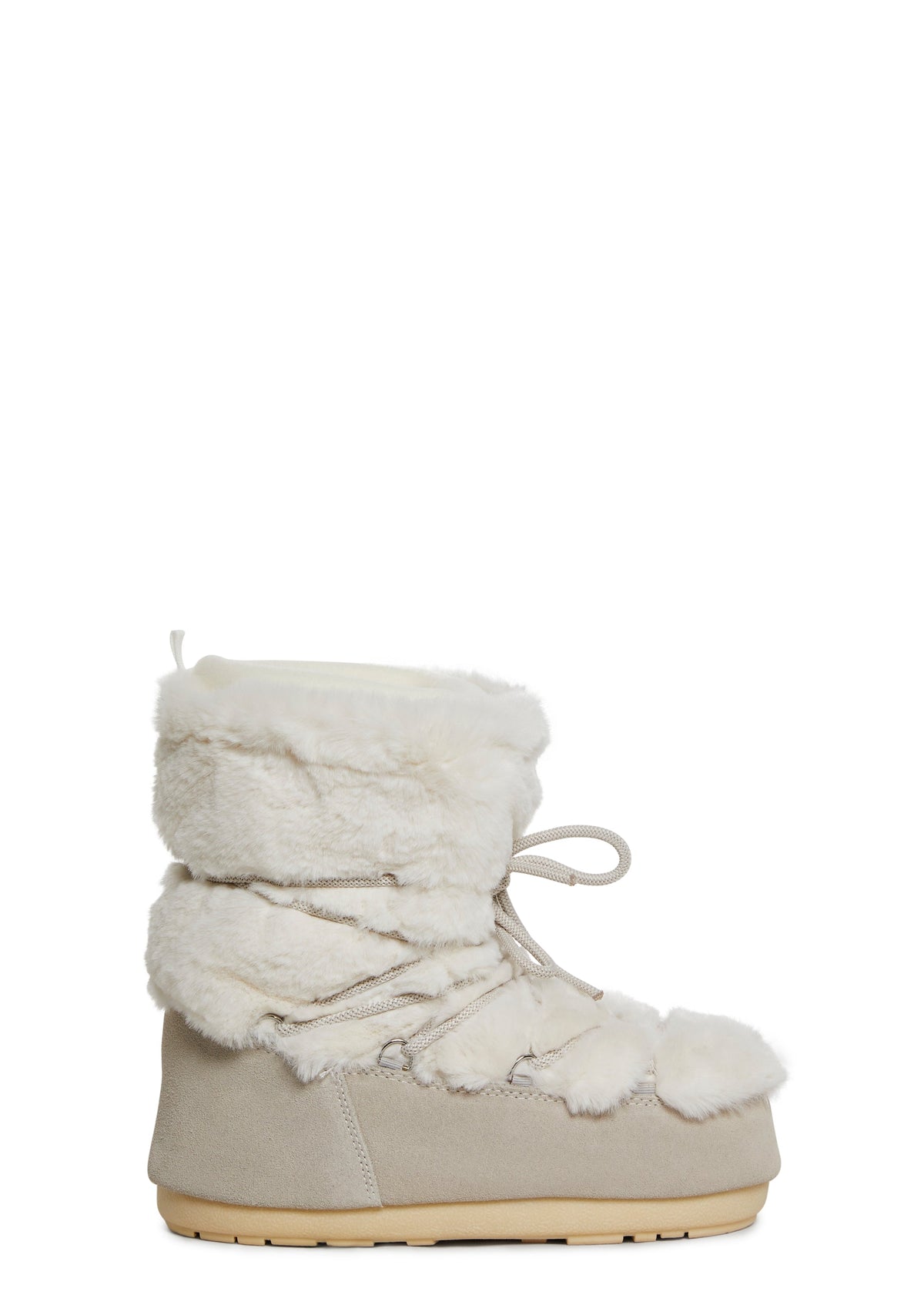 Mav-M Bone Faux Fur Booties