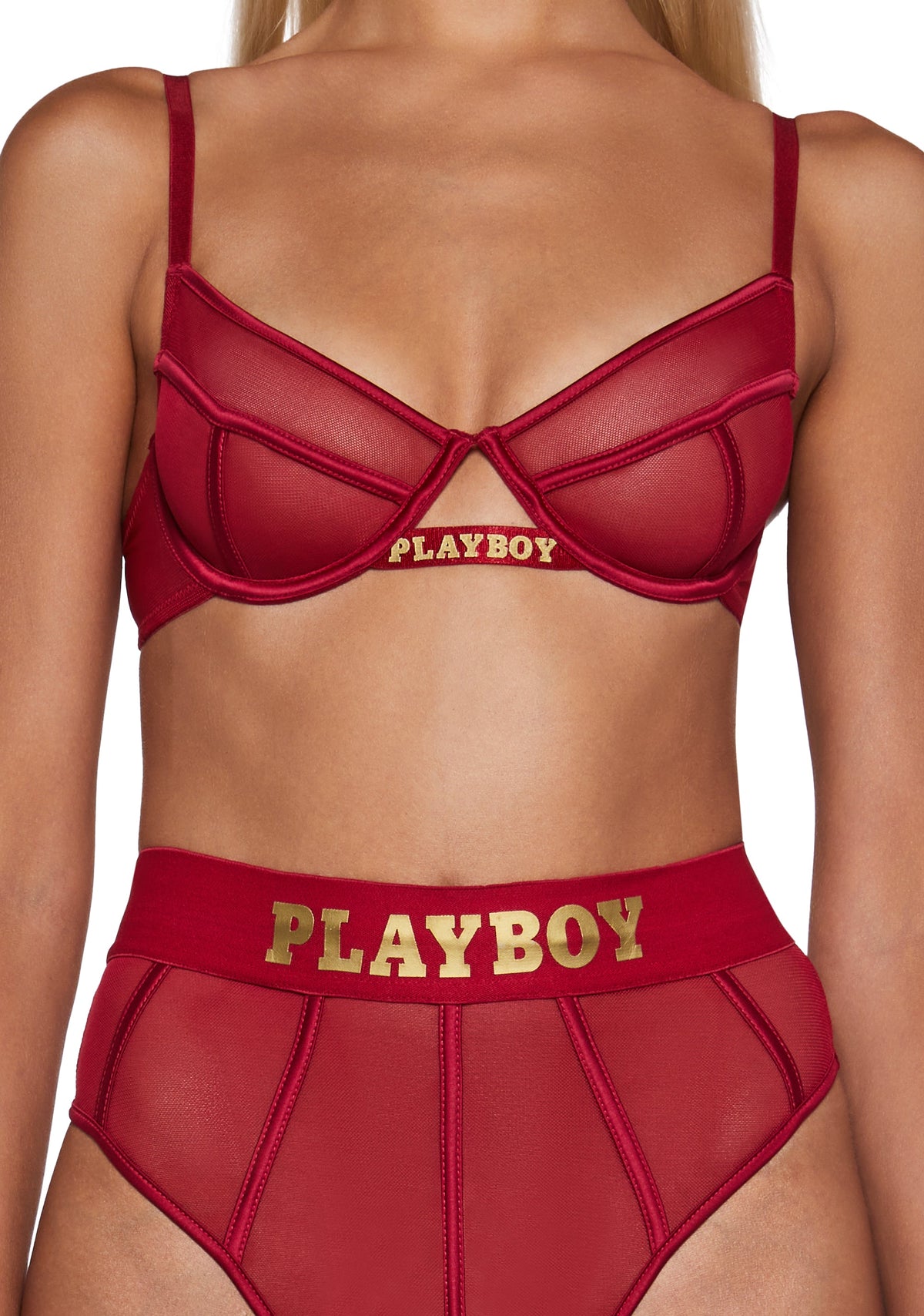 Playboy Cage 2-Piece Set - Red