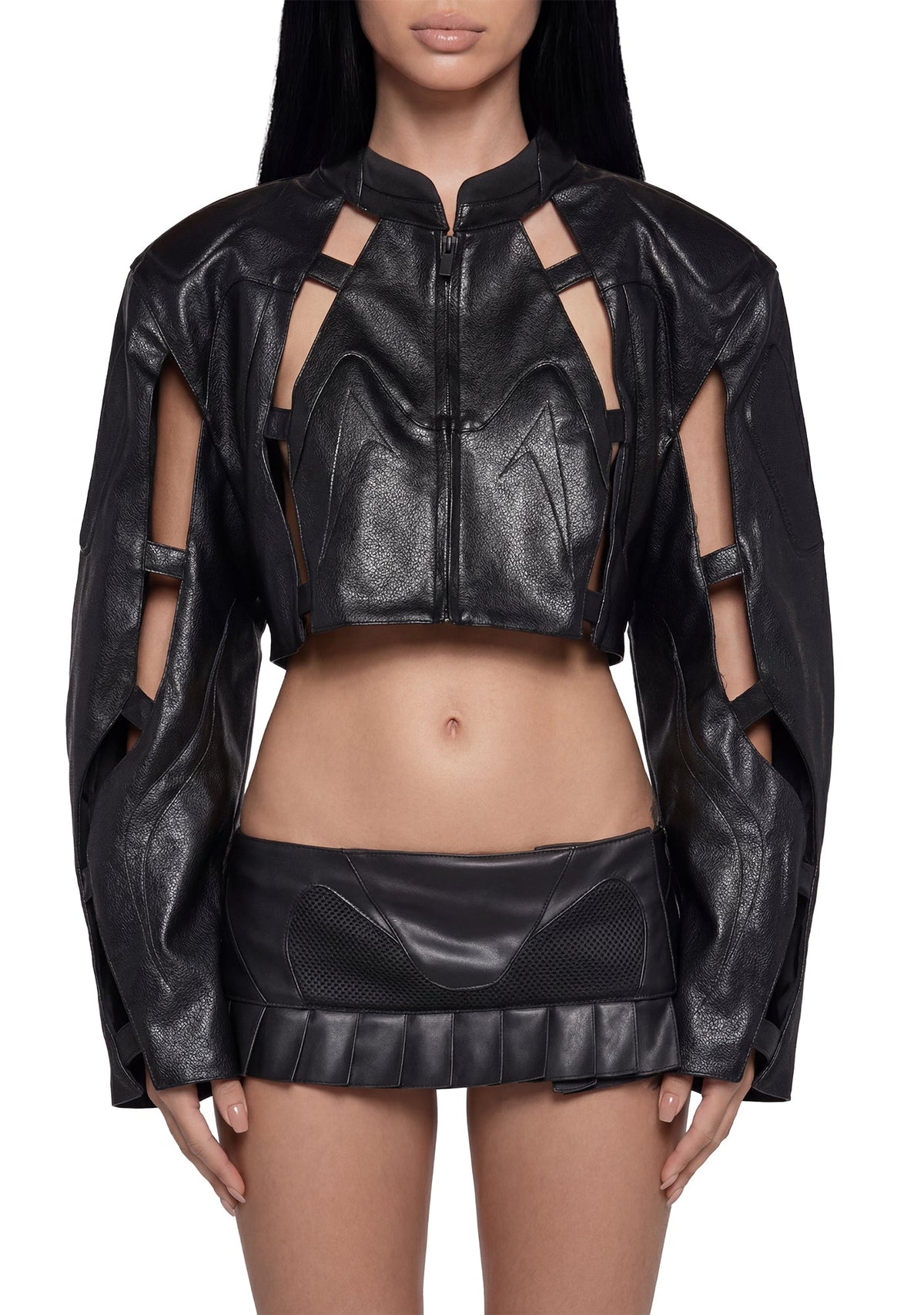 Octane Moto Floating Crop Jacket - Black