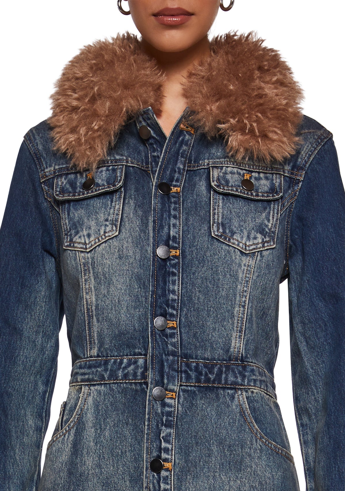 Kings Road Denim Maxi Coat