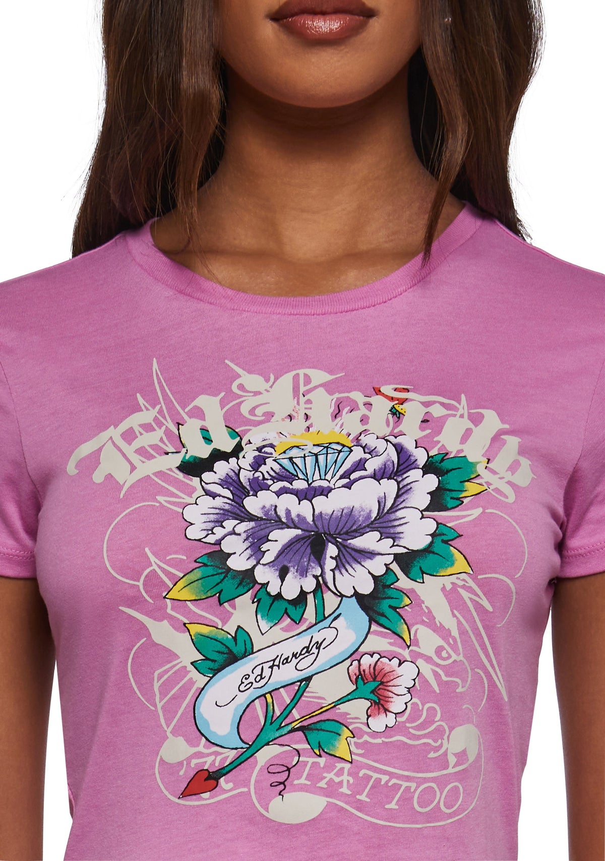 Flower Diamond Baby Tee