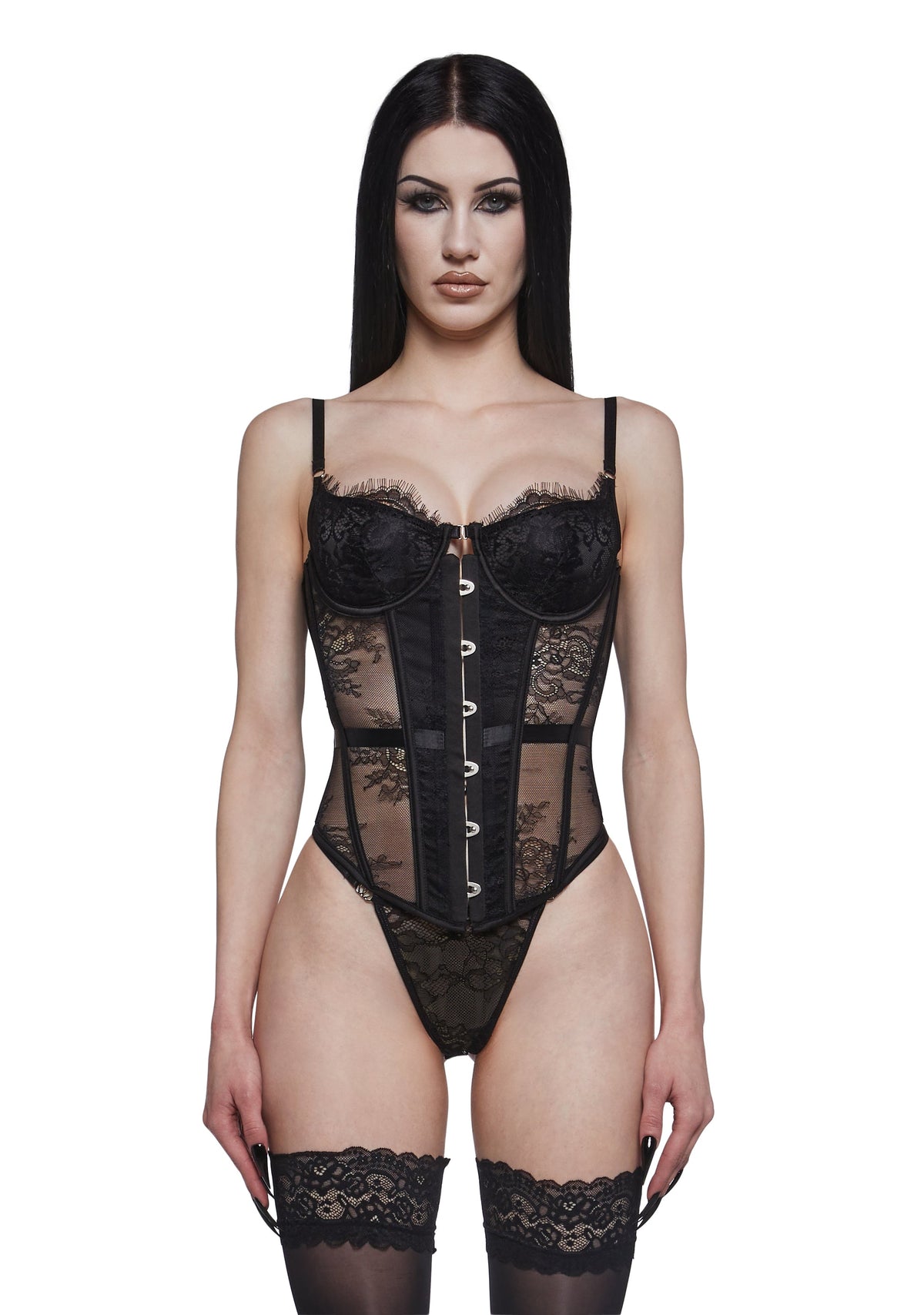 Essentials Lace Corset - Black