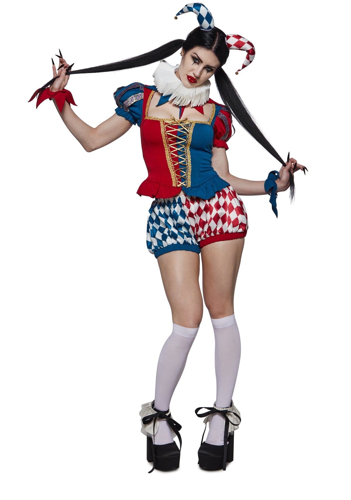 Harlequin Jester Corset Costume