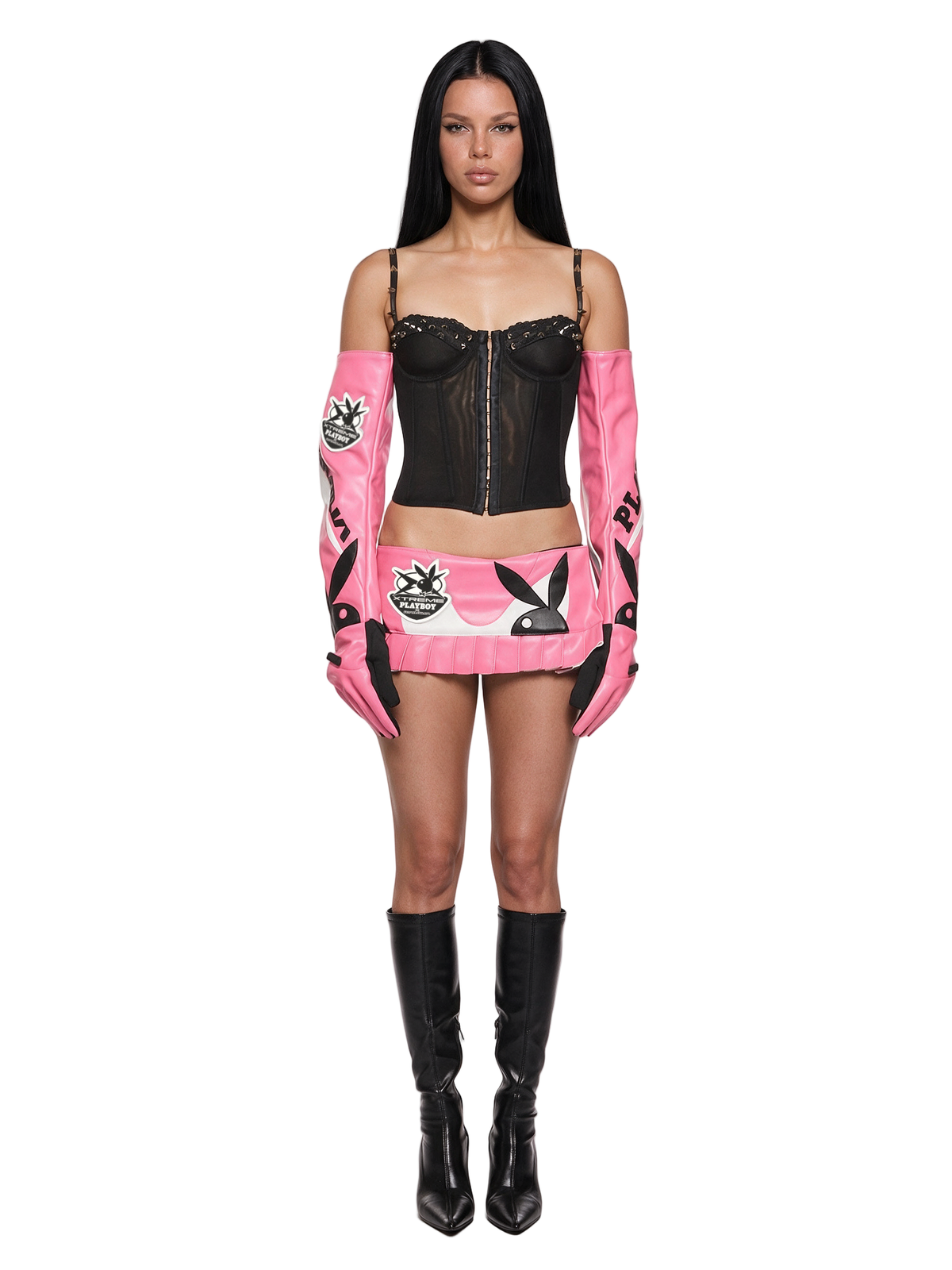 Playboy Moto Gloves - Pink