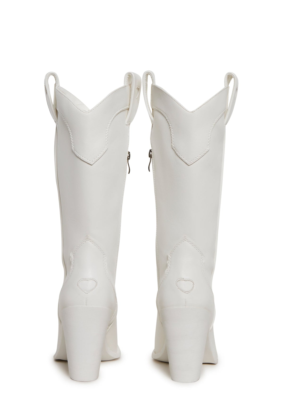 Basic Present Perfect Cowboy Boots - White