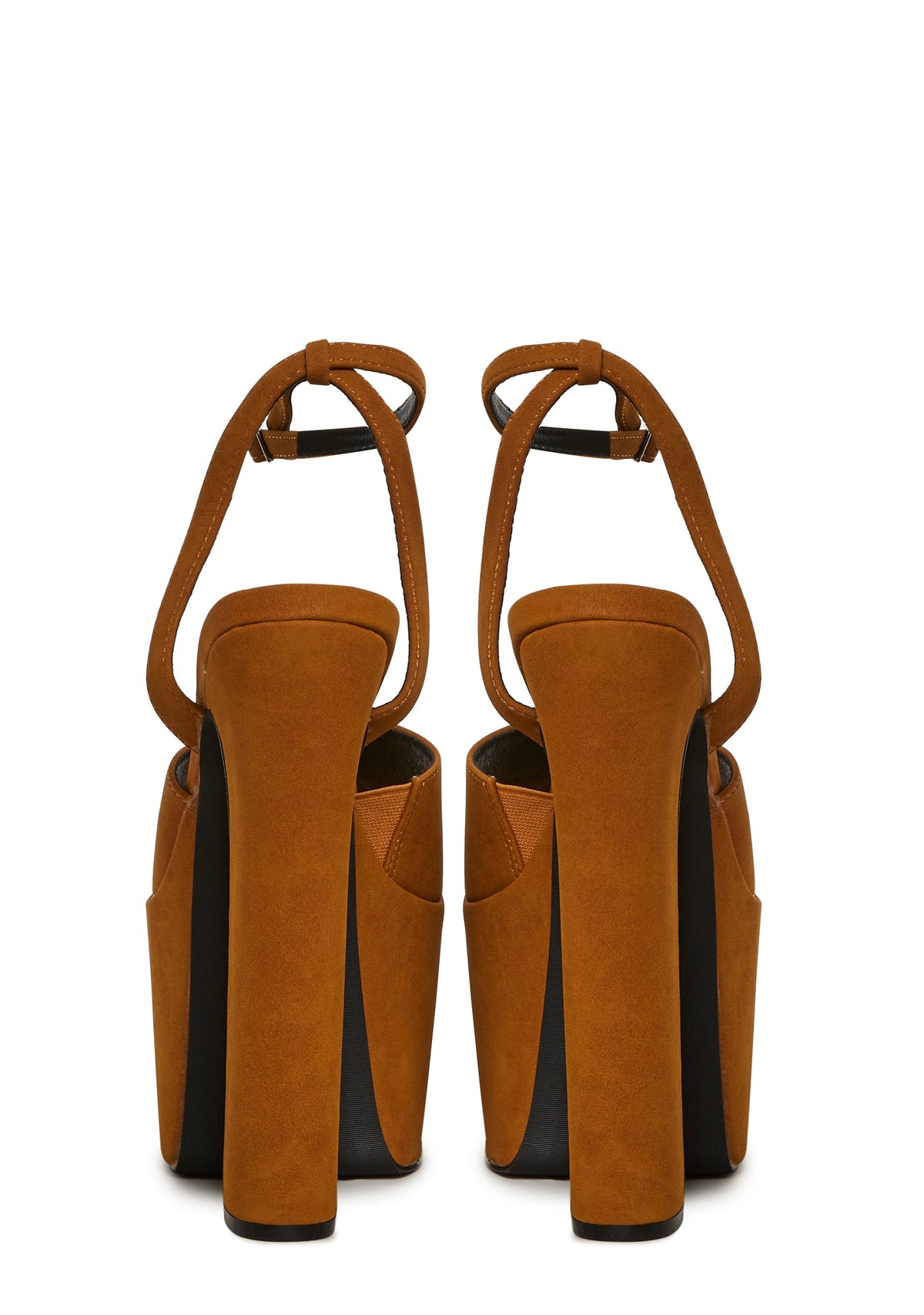 Devour Suede Platform Heels - Carmel