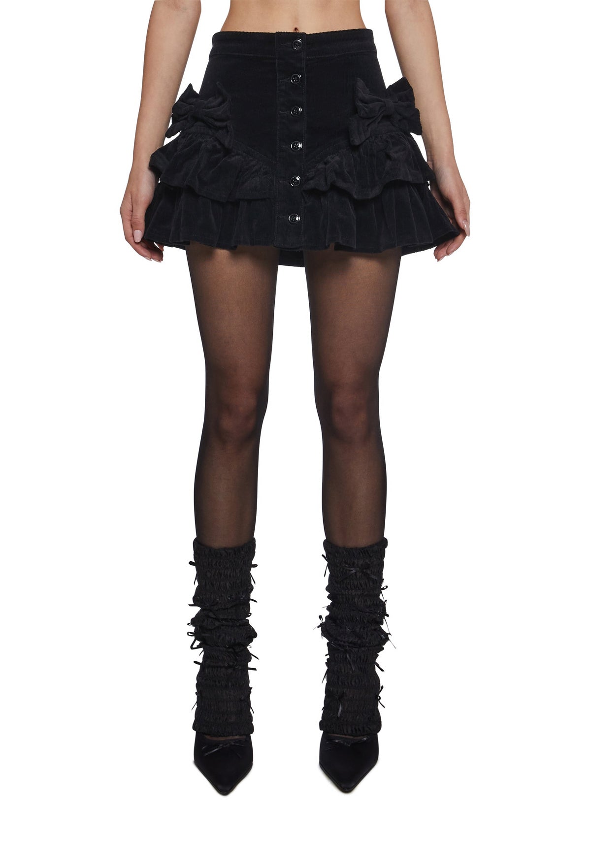 Cheerful Charm Mini Skirt - Black