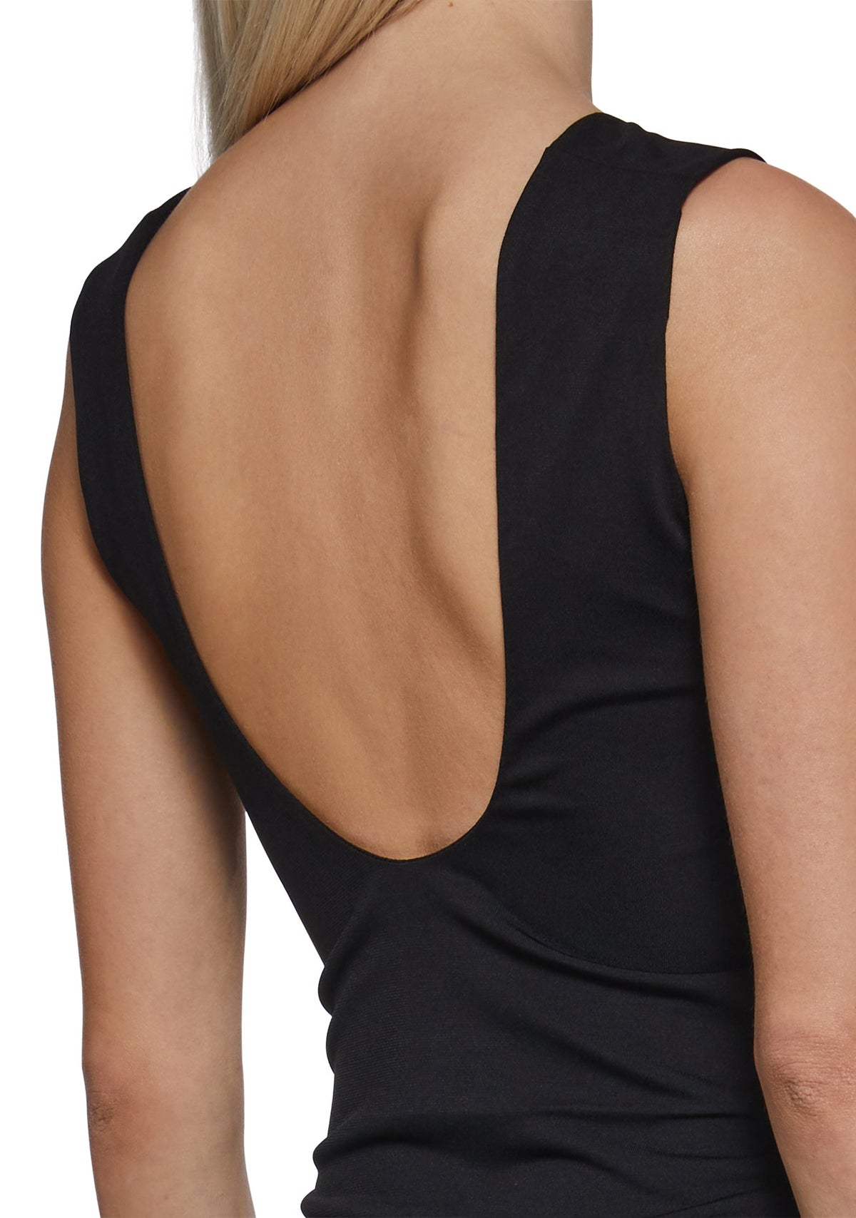 Elegant Turn Short Sleeve Top - Black