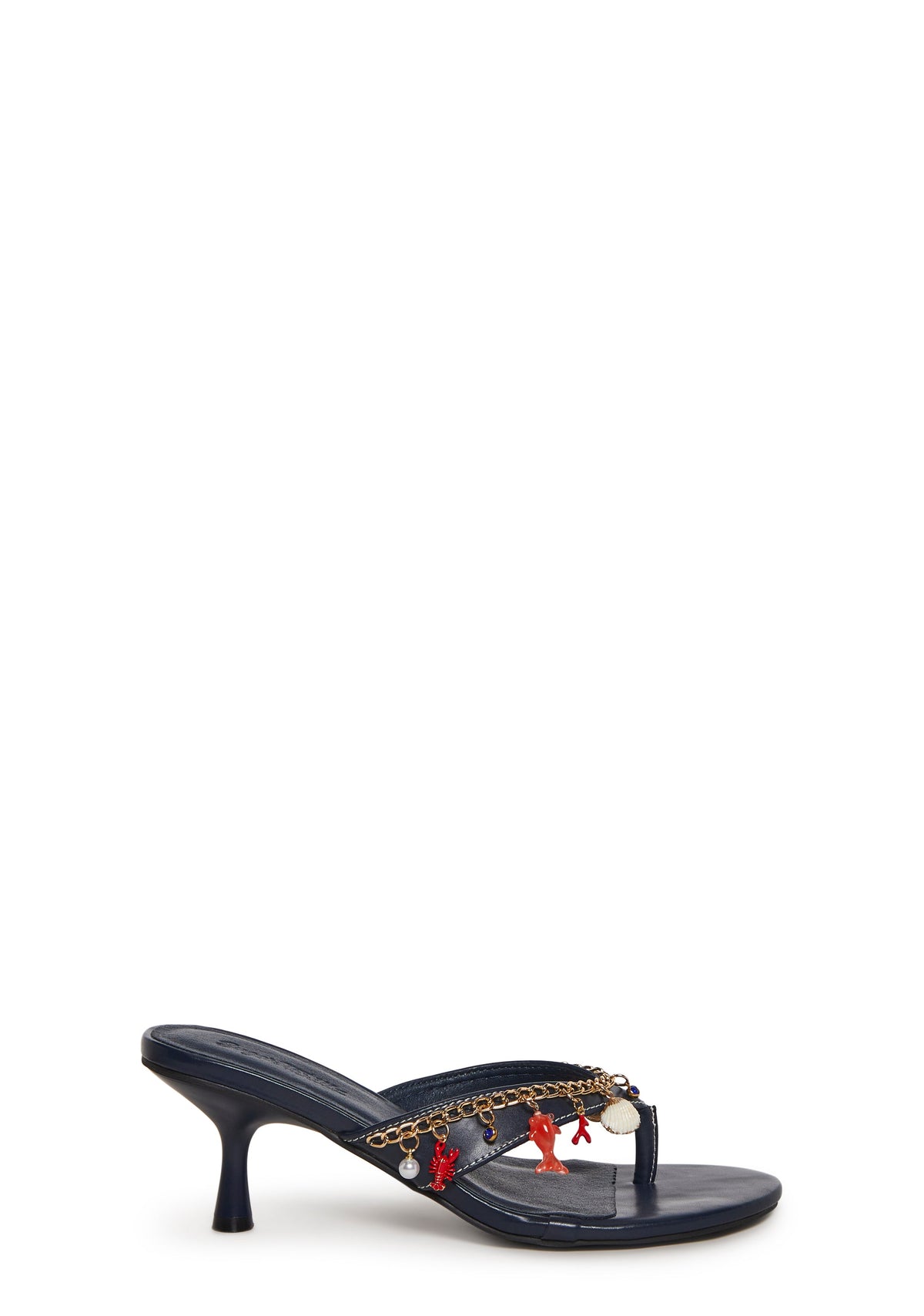 Mila Nautical Charm Thong Sandal - Navy