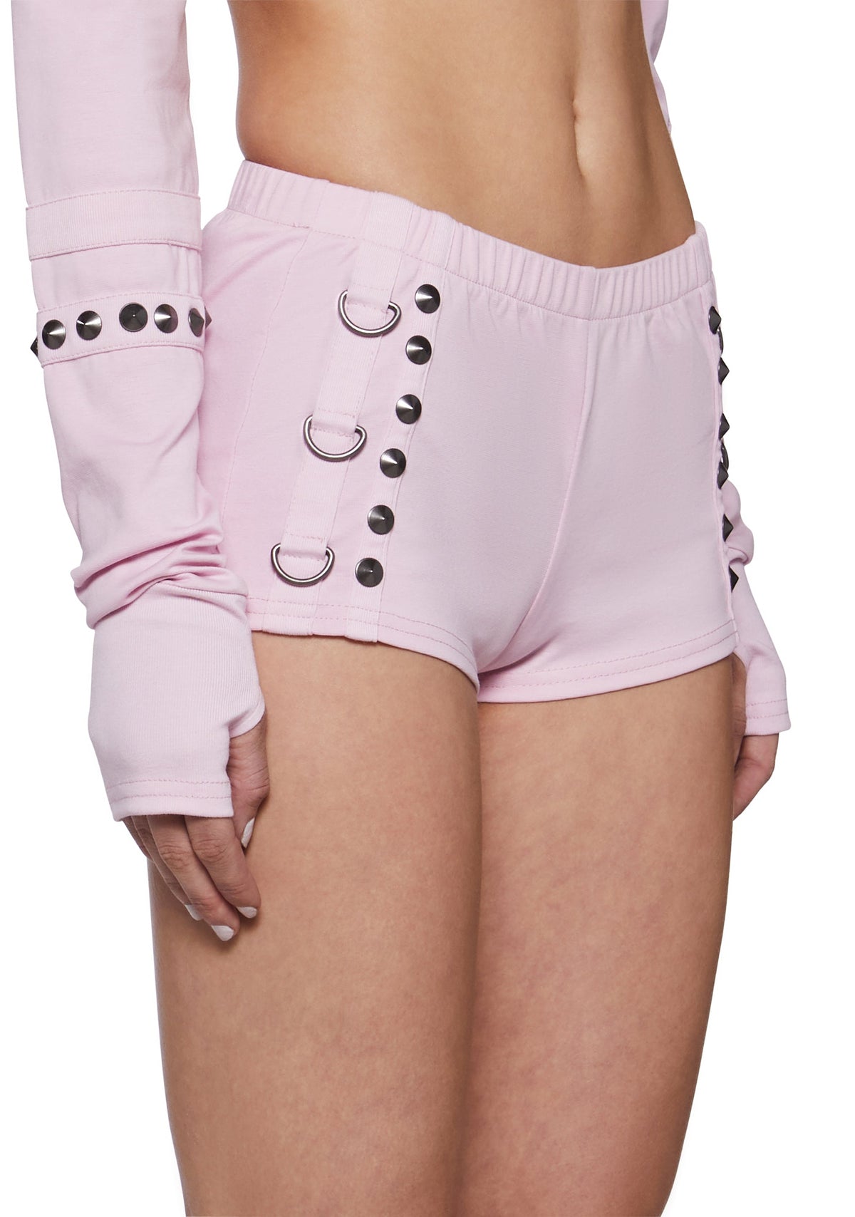 Ego Micro Shorts With Hardware - Pink